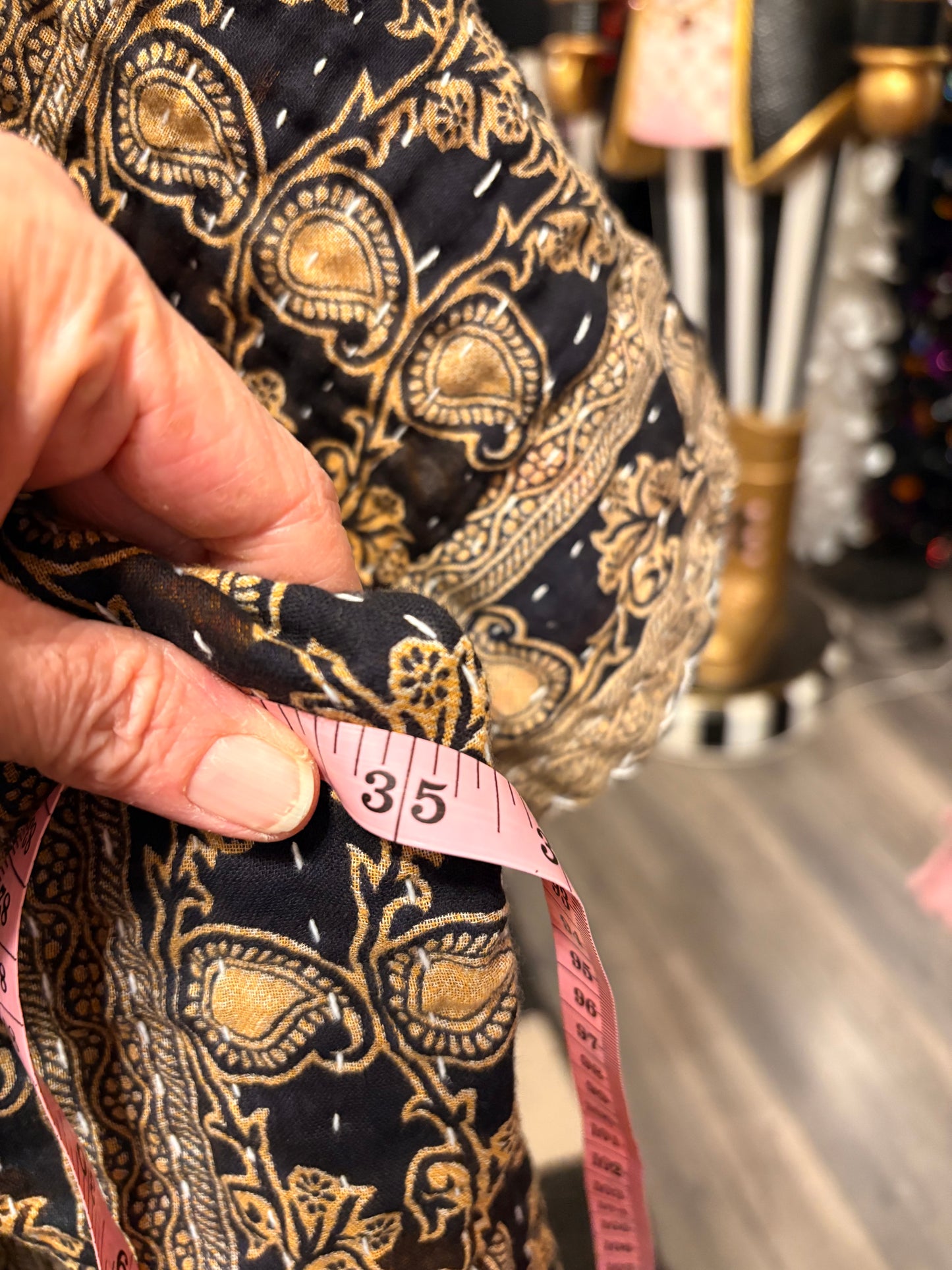 Raphael Upcycled Vintage Kantha Quilt ART Layering Top One Size Fits A Small to 3X Oversized