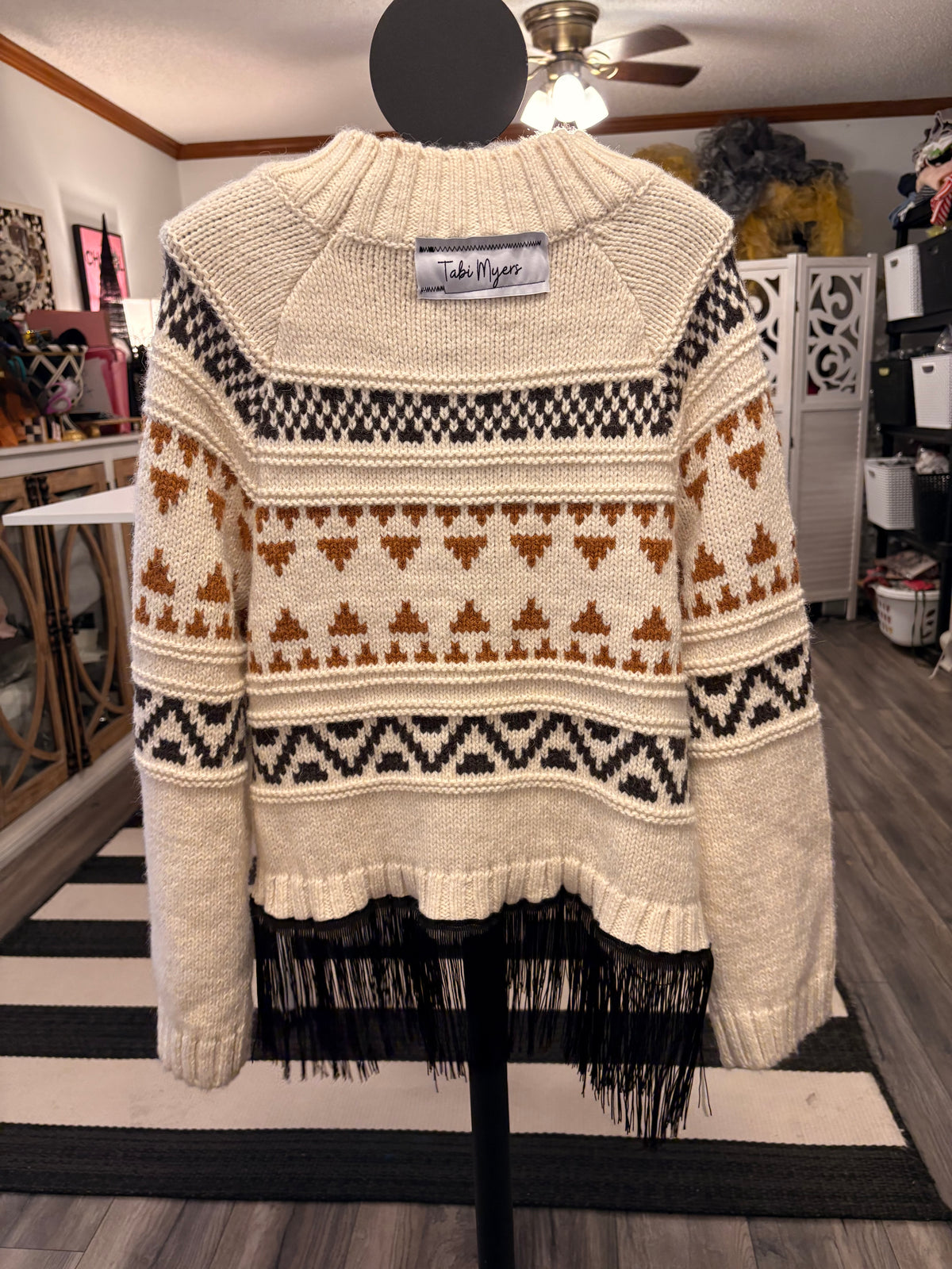 Ski Lodge Glam Sweater One Size Fits a Small to Large