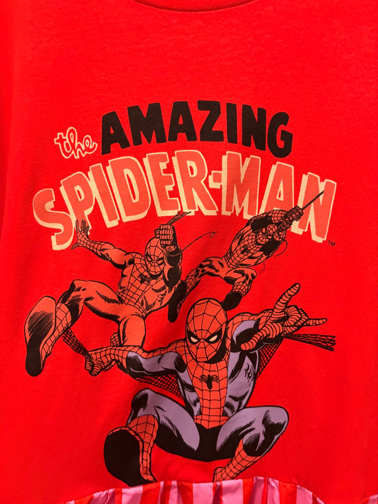 Spidey Upcycled Patchwork Dress One Size Fits a Small to 3X
