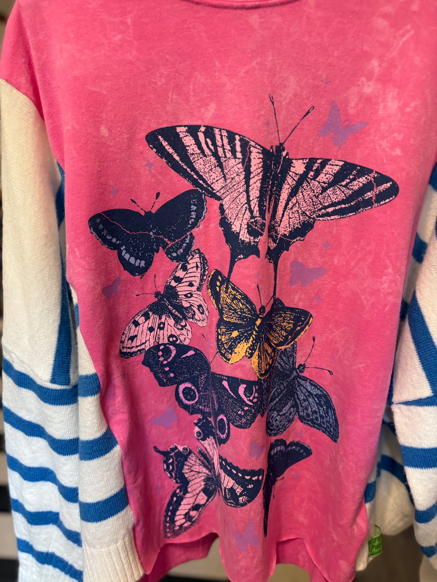 The Transformation Upcycled Drop-Sleeve Sweater Tee One Size Fits a Small to XXL