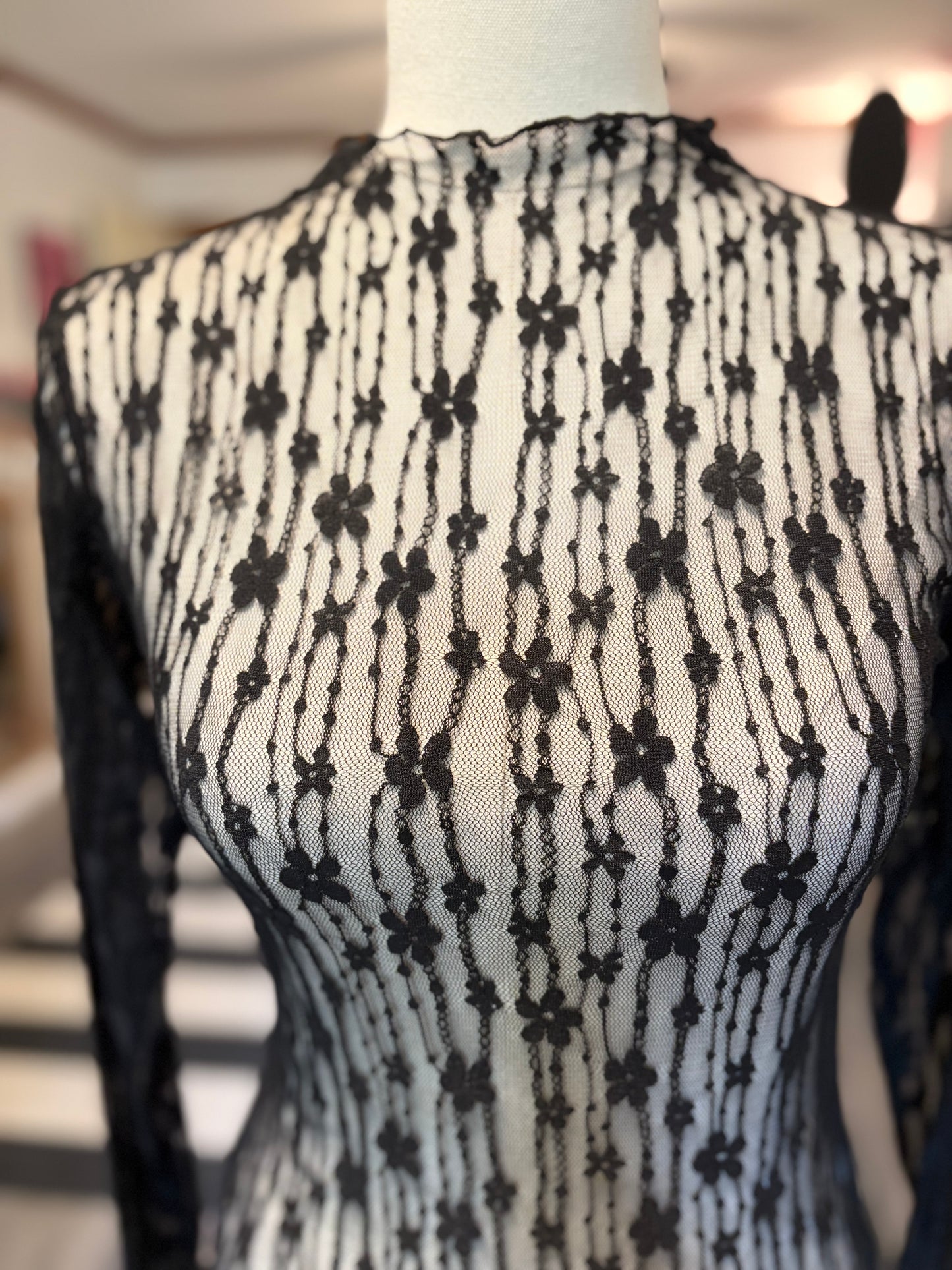 Barely Black Mesh Top