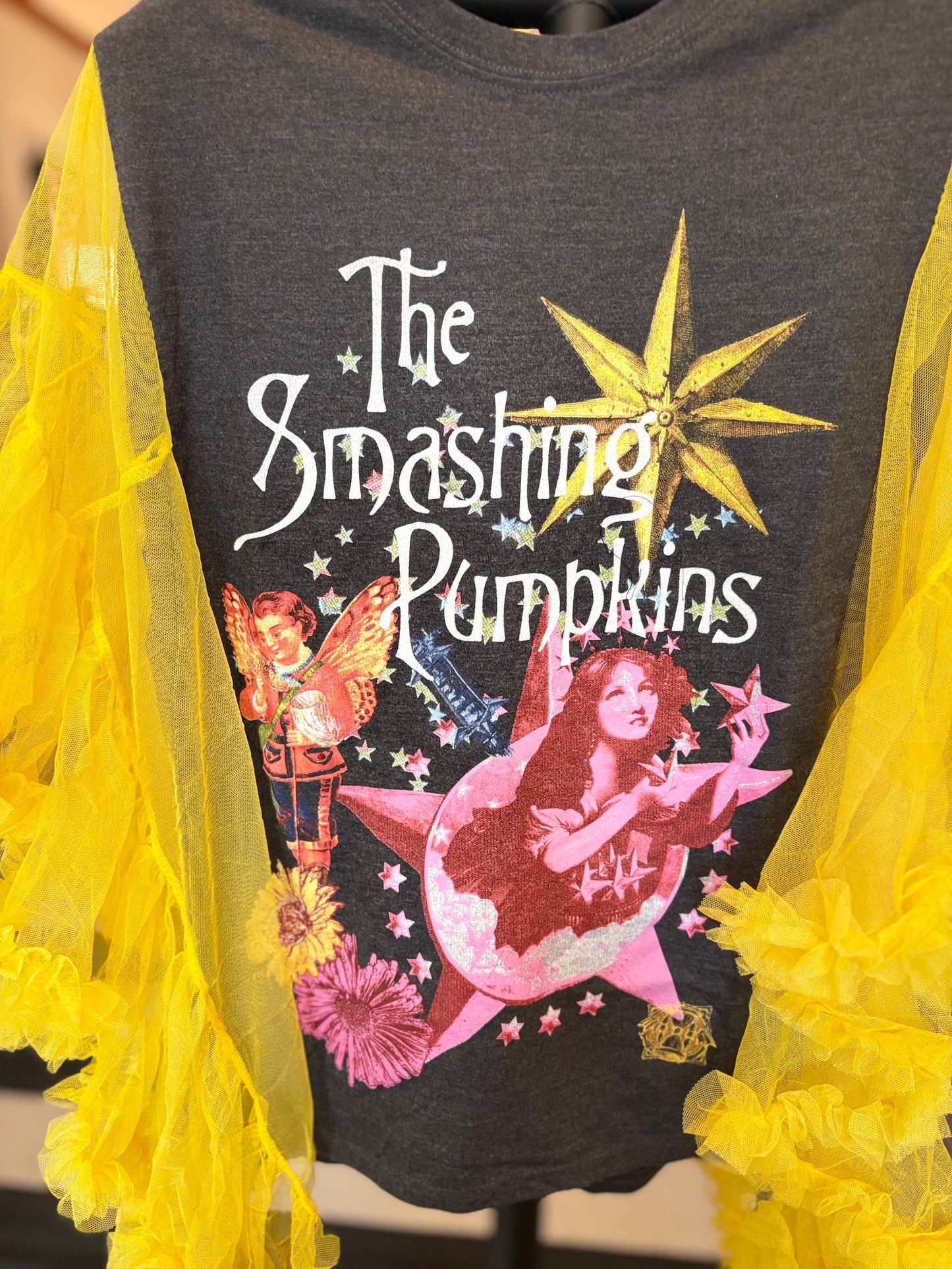 Smashing Pumpkins Upcycled Rockstar Poncho One Size Fits a Small to XL