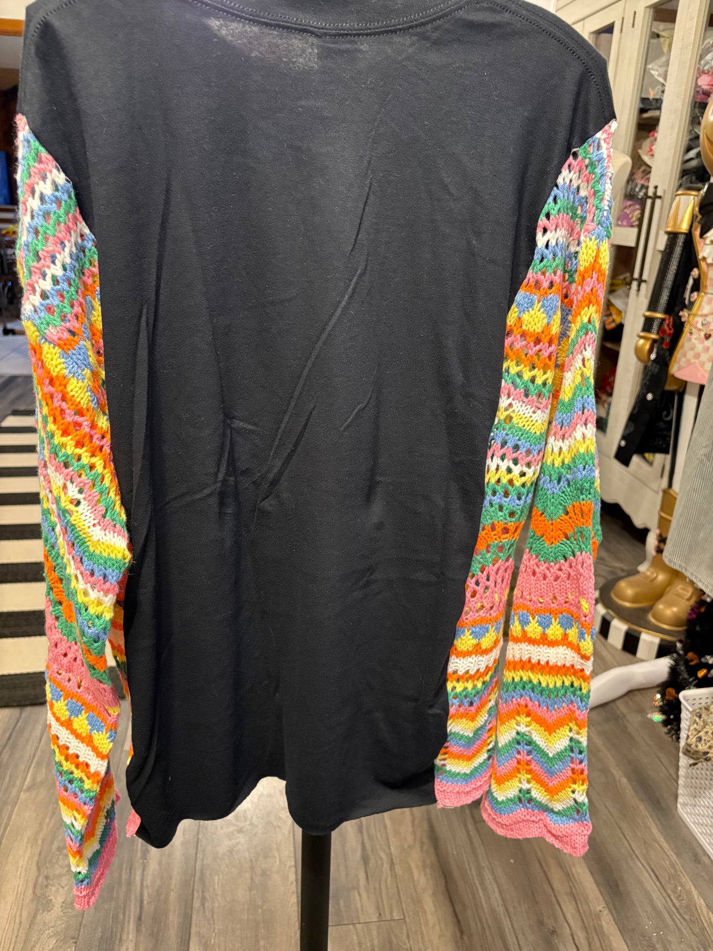 More Love Upcycled Drop Sleeve Sweater One Size Fits a Small to XXL