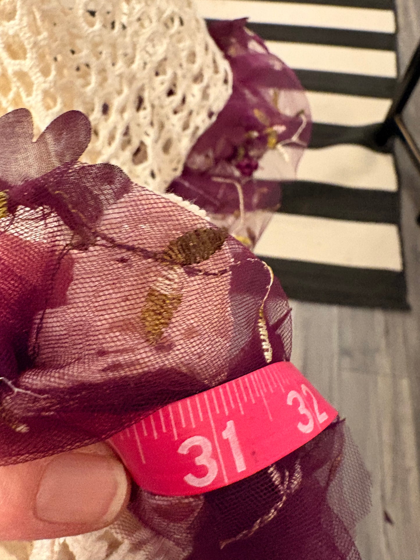 Violetta Upcycled Ballerina Crochet and Lace Top One Size Fits a Small to XL) 2-14