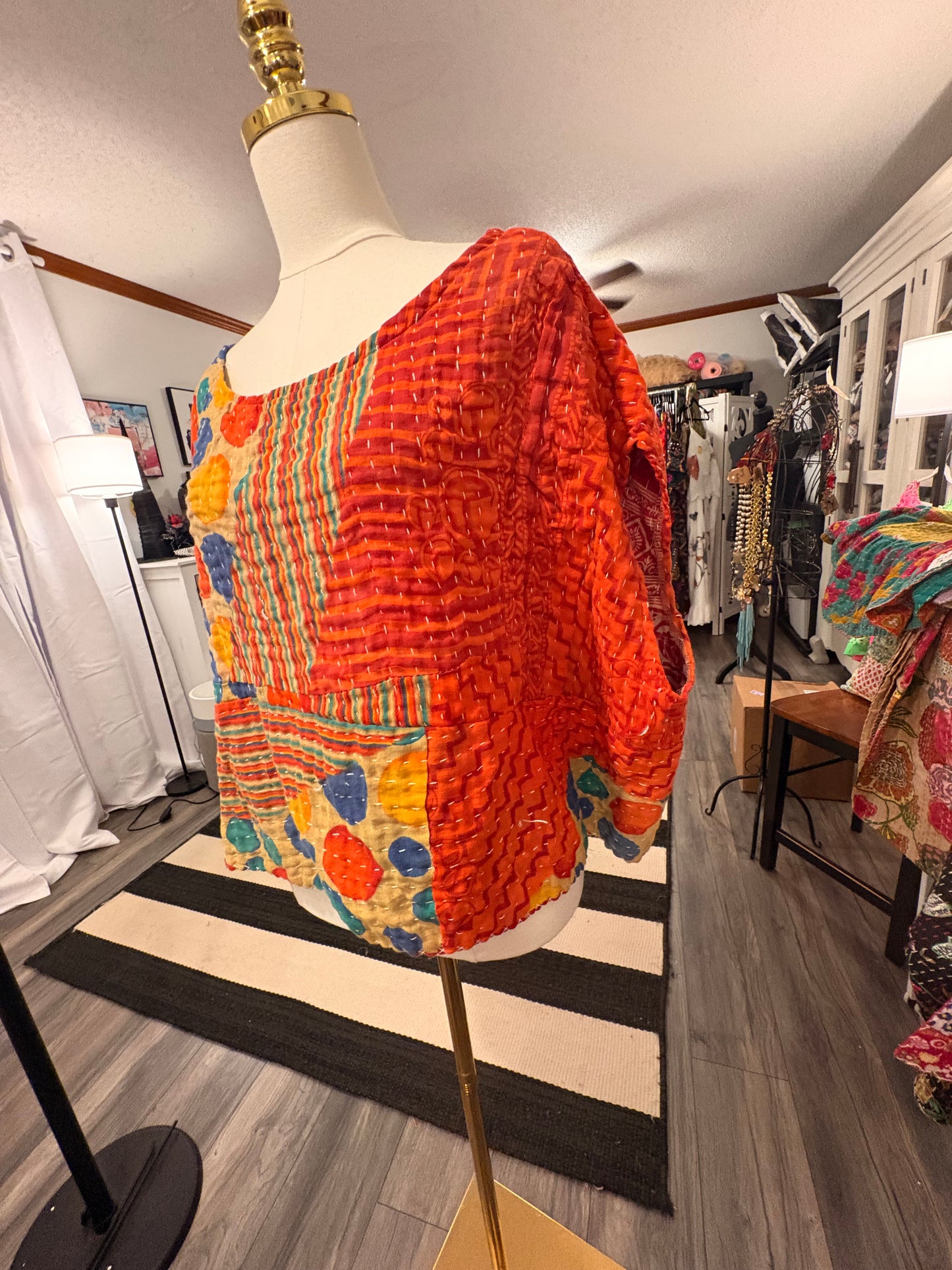 Bubbles Kantha Top One Size Fits a Small to XXL