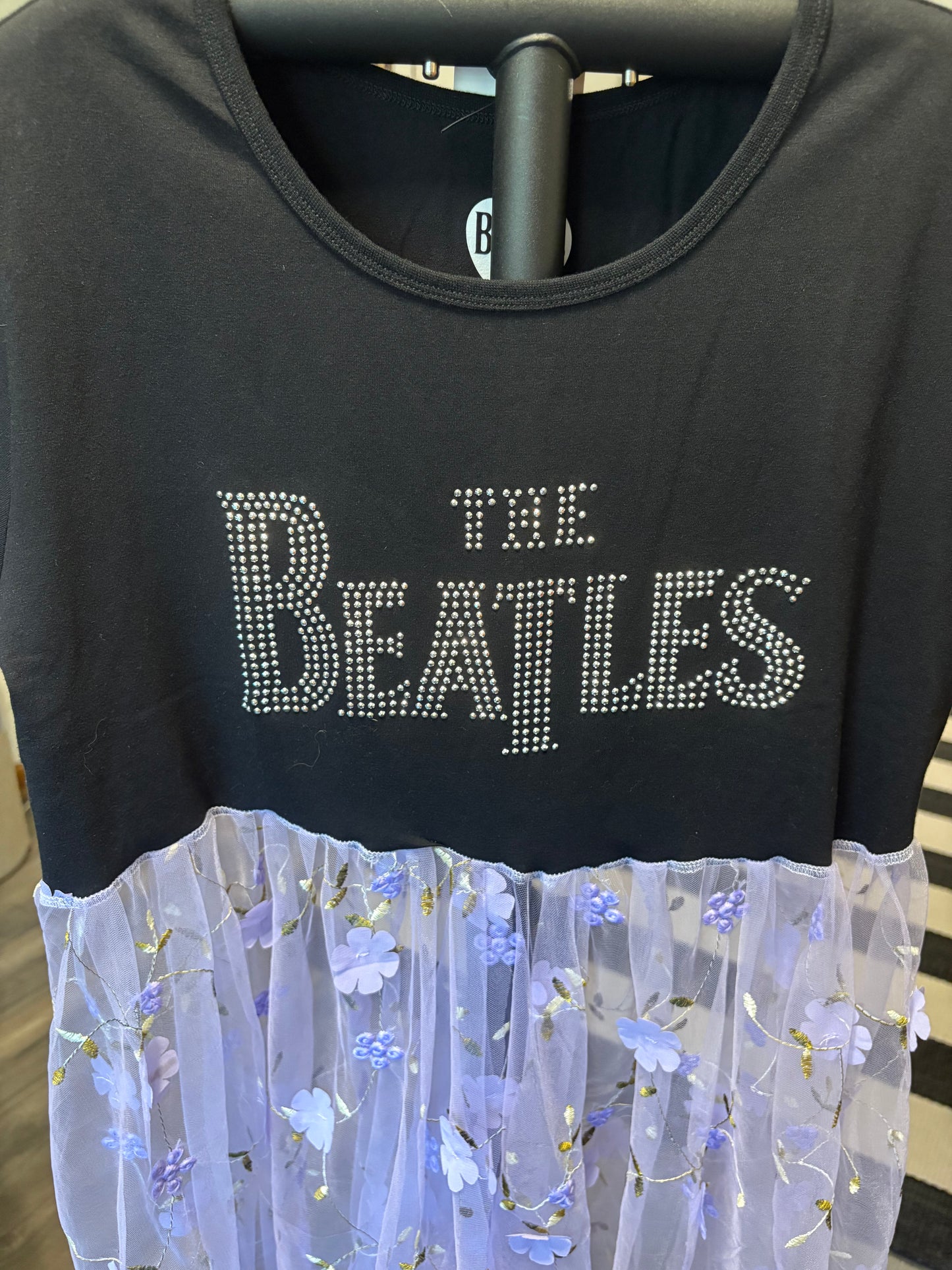 The Beatles Ruffled Peekaboo Top