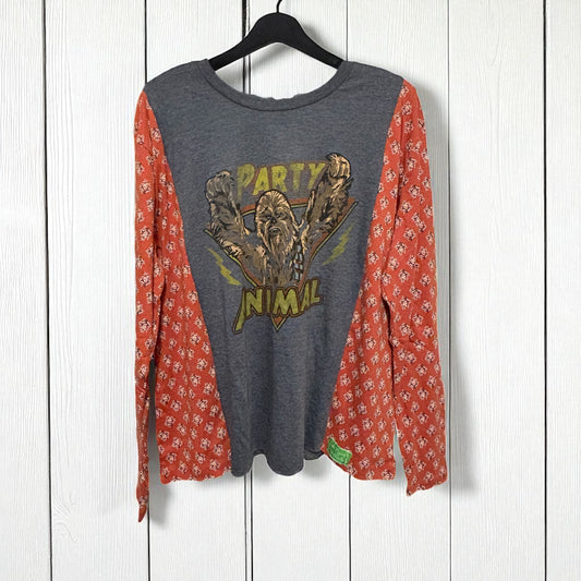 Party Animal Upcycled Tee Fits a Small to XXL OVERSIZED