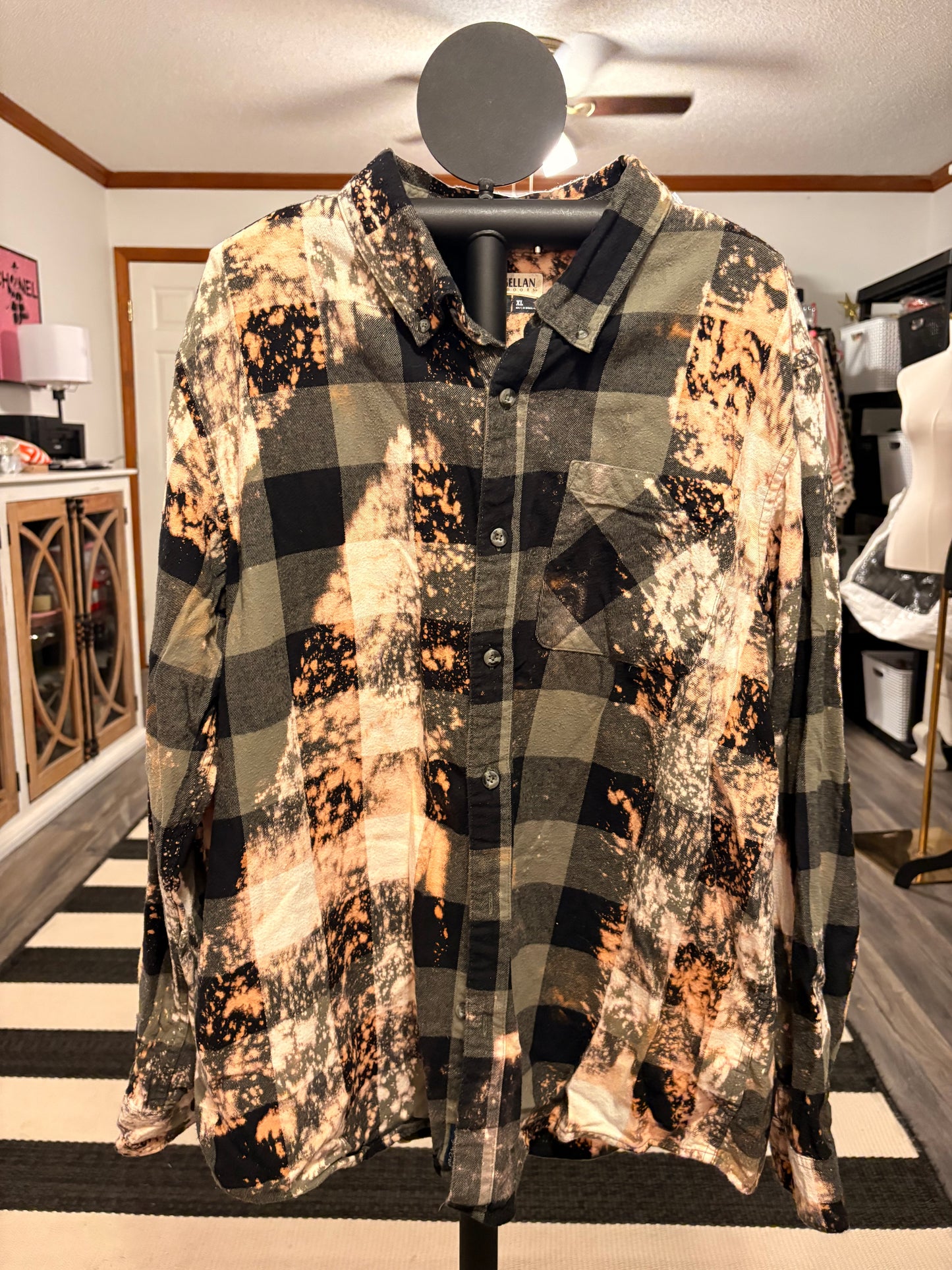 Honey Jesus Flashy Flannel with Sequin Panel Small to XL 4-14
