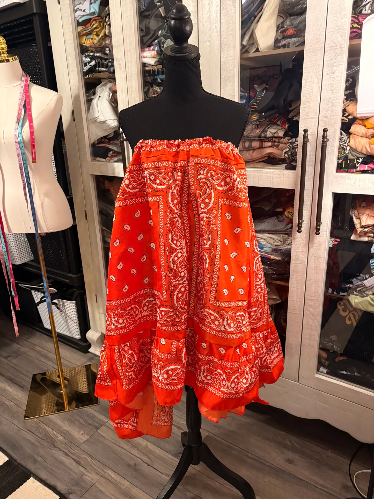 Pumpkin Bandana Skirt Fits a Small to 3X