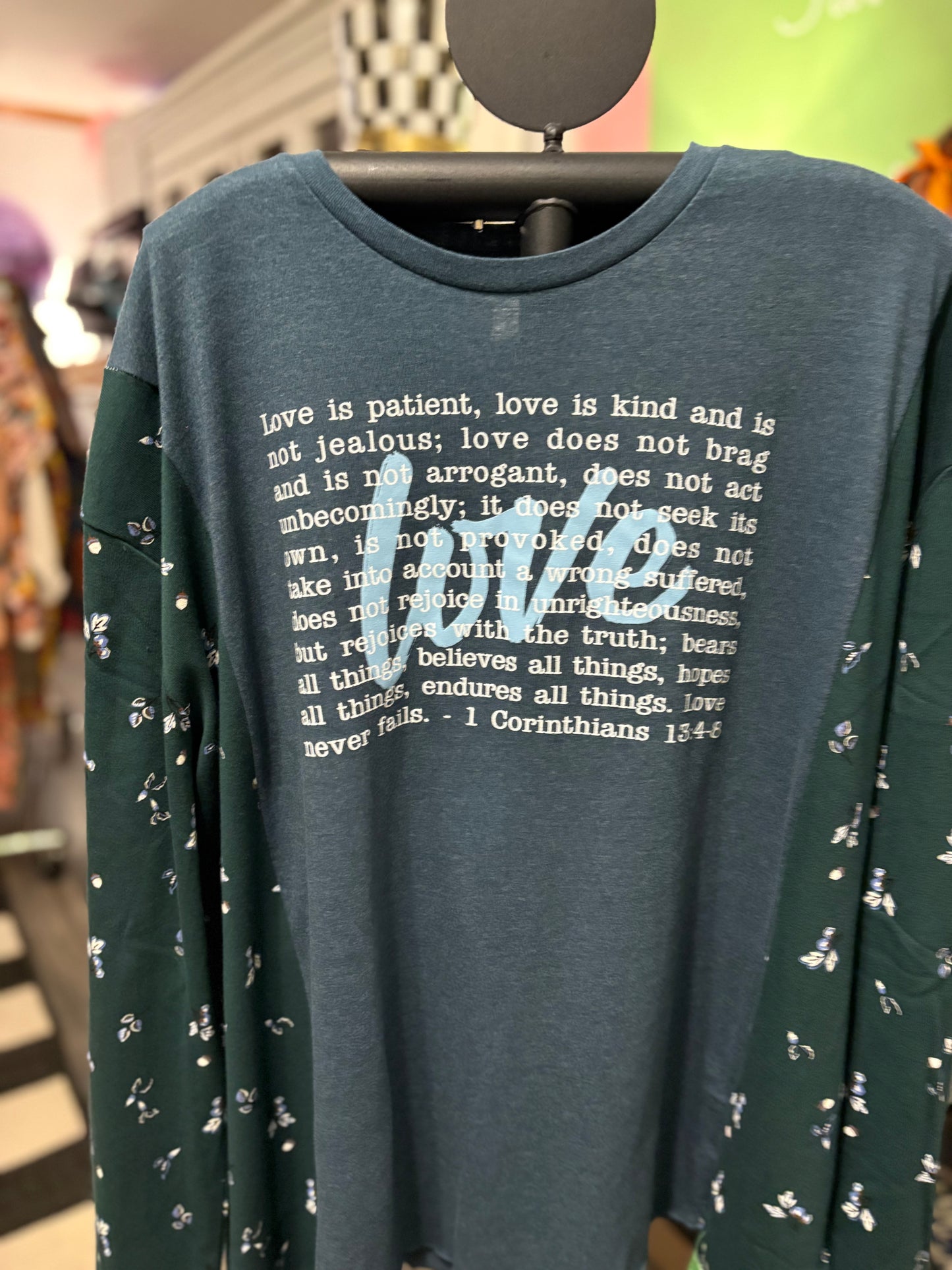 Love Upcycled Drop-Sleeve Tee One Size Fits a Small to XXL