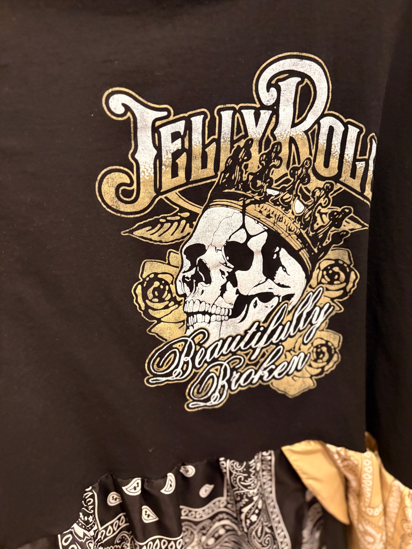 Beautifully Broken Bandana Baby Doll Tee Fits a Small to XXL