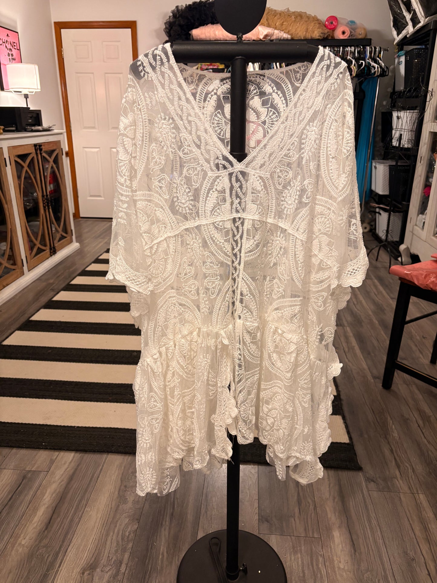Lily White Upcycled Lace Top/Dress