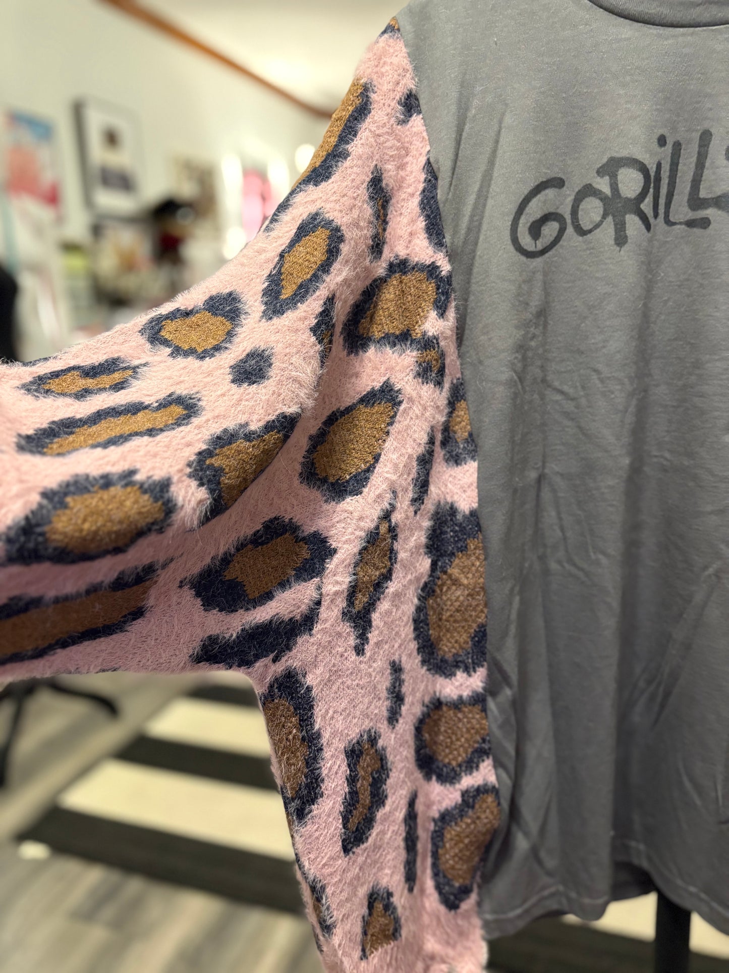 Gorillazzzz Upcycled Fuzzy Fur Sweater Tee One Size Fits A Small to XXL Oversized