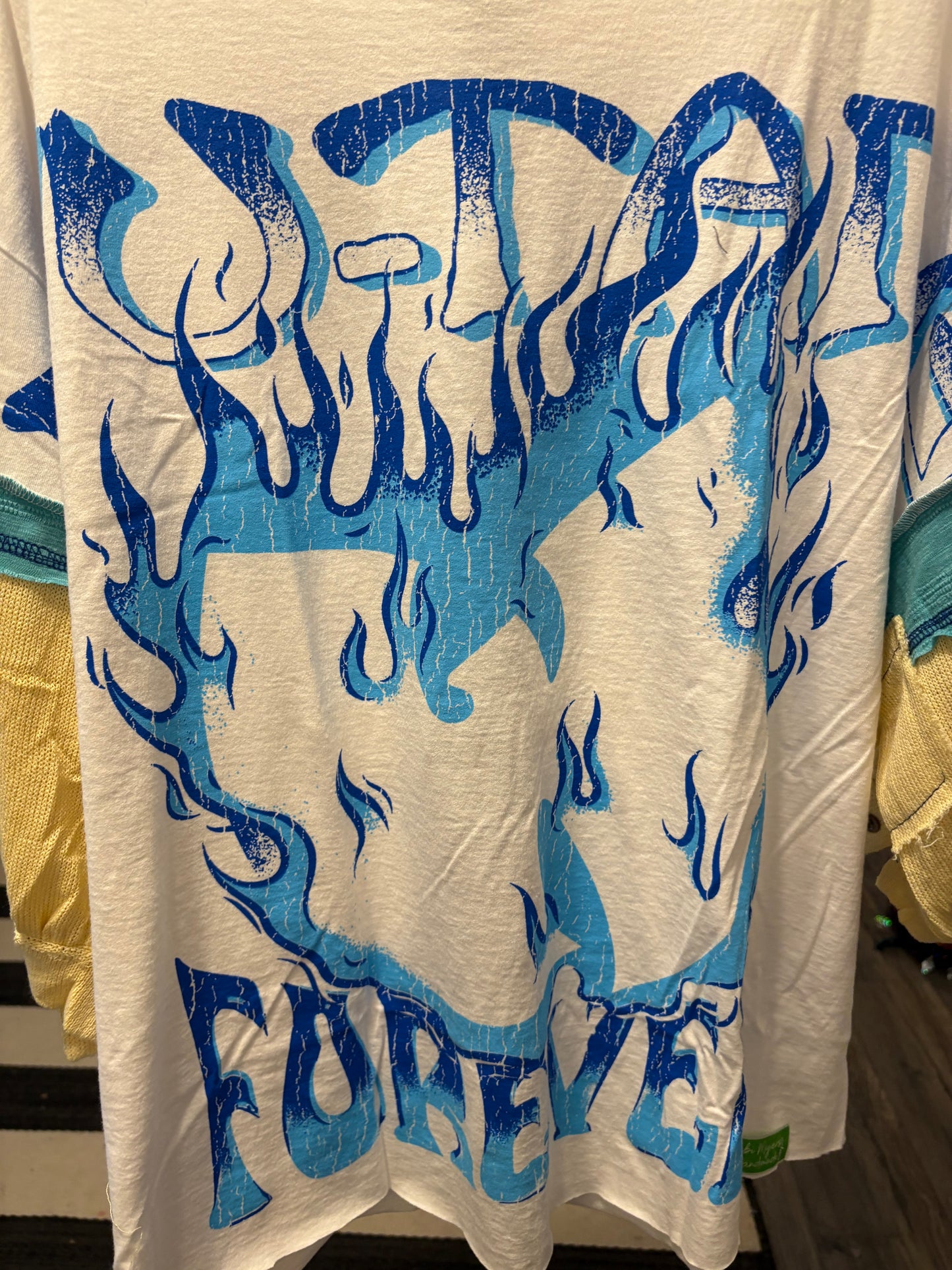 WuTang Forever Upcycled Drop-Sleeve Tee One Size Fits a Small to XL