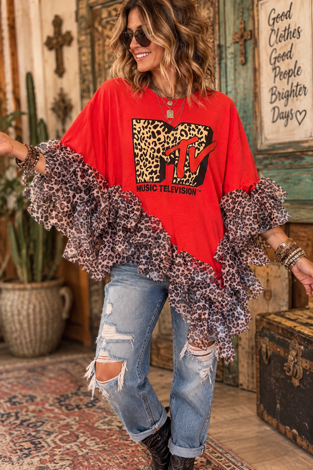 Bewitched Spiderweb Poncho Tee One Size Fits Small to 3X (Copy 2)