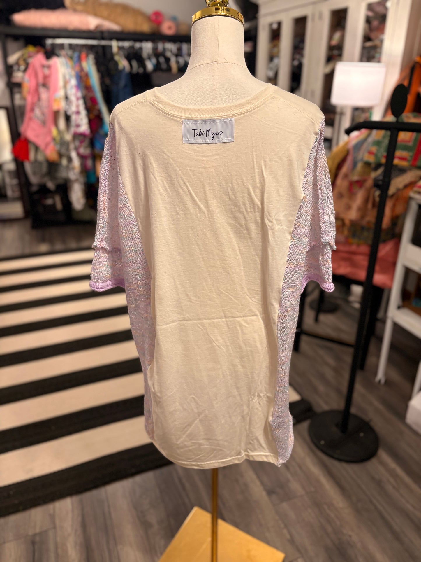 Places Mesh Sweater Tee One size fit Small to XXL