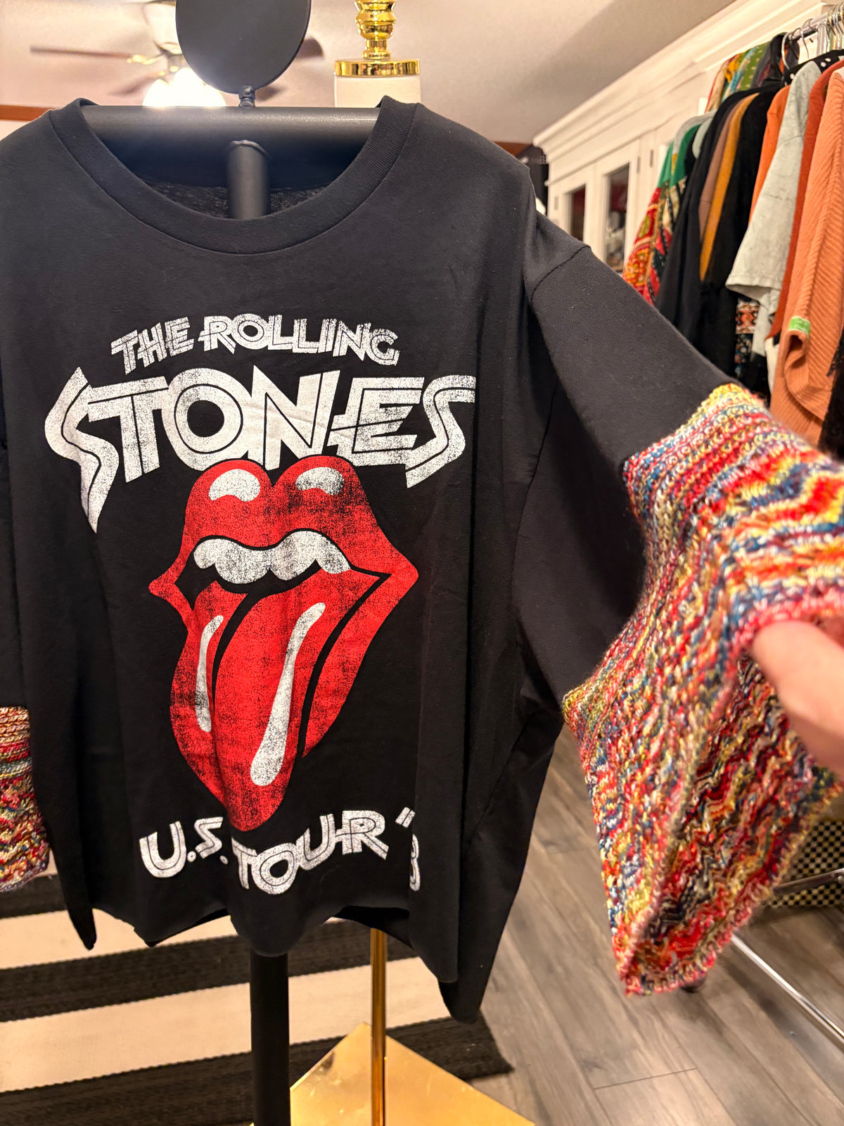 Stones ‘78 Glam Cropped Tee One Size fits a Small to XXL