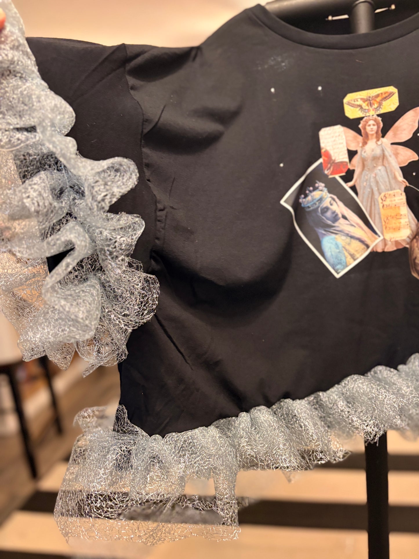 Blue Fairy Tee One Size Large to 3X Oversized Fit SHORT Length