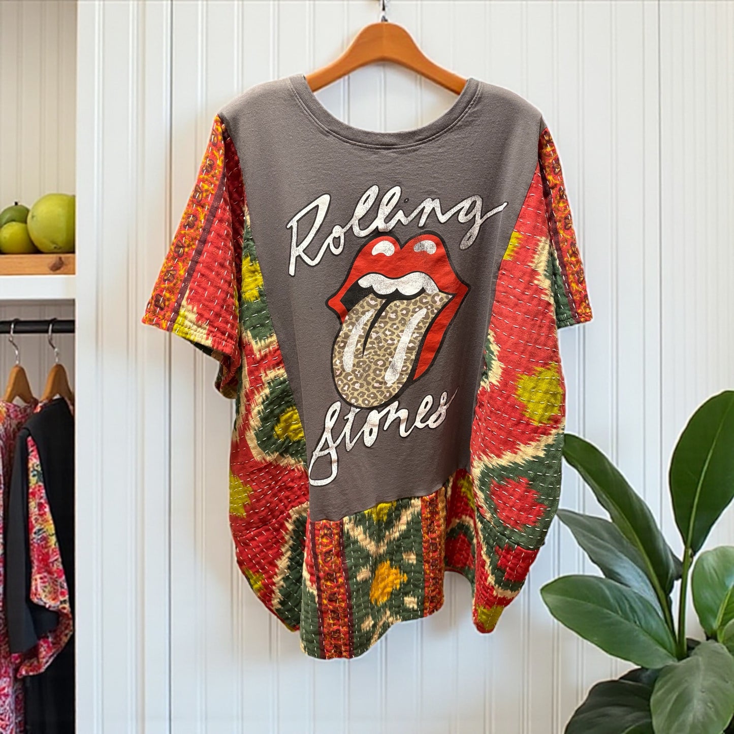 The Stones Upcycled Kantha Dress Fits a Small to XXL Super Oversized