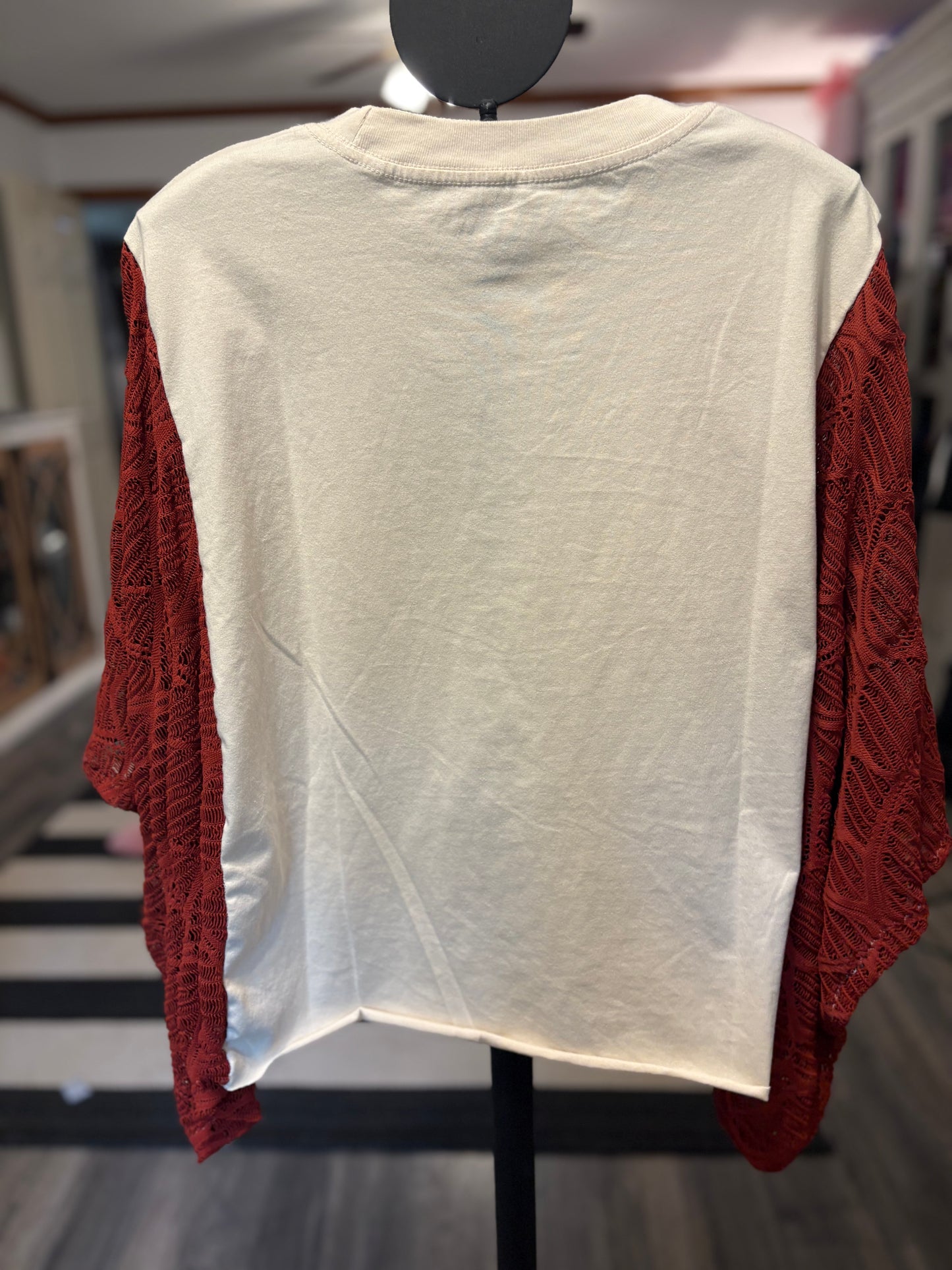 Cowboy Heart Upcycled Crochet Tee One Size Fits a Small to XXL