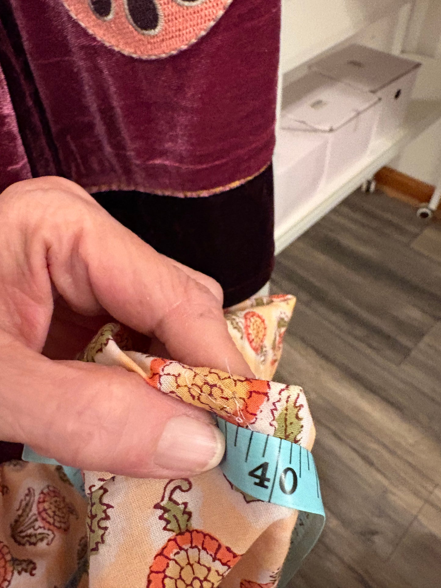 Artemis Upcycled Velvet and Hand Blocked Cotton One Size Fits Medium to XXL OVERSIZED!