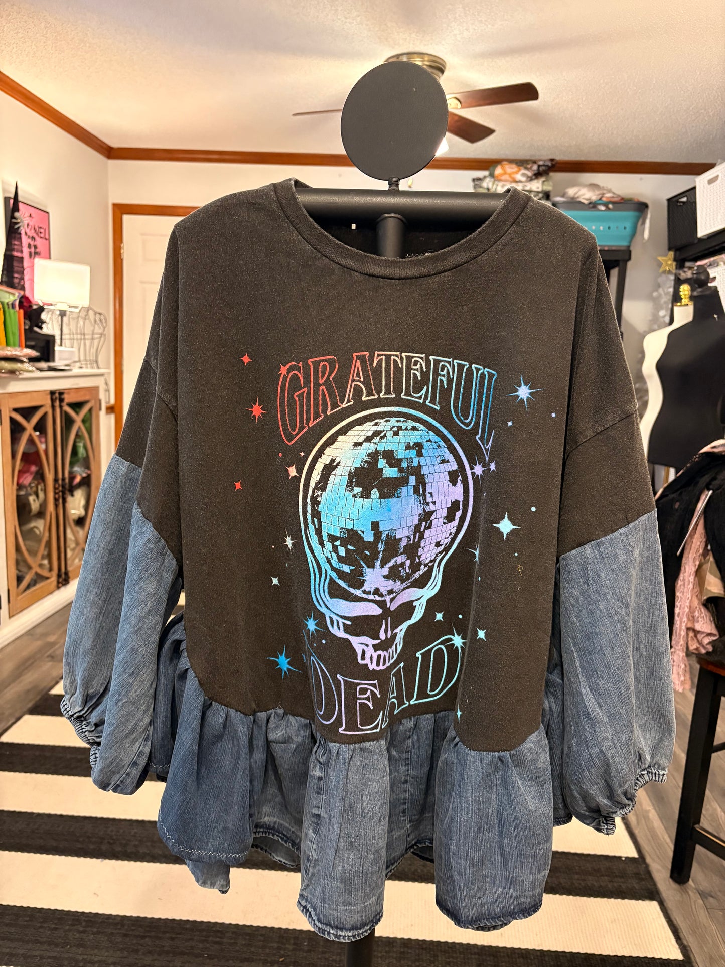 Disco Grateful Dead Rock Angel Tee One Size Fits a Small to XXL Oversized