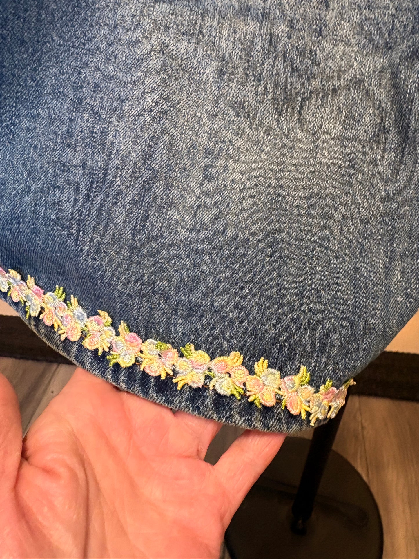 Be Happy Refashioned Junk Jean Short Size Small 2/4