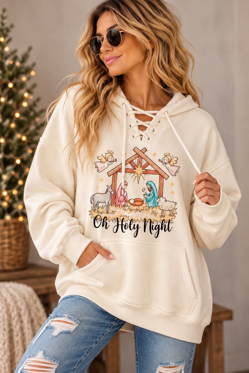 Oh Holy Night Sweatshirt Small