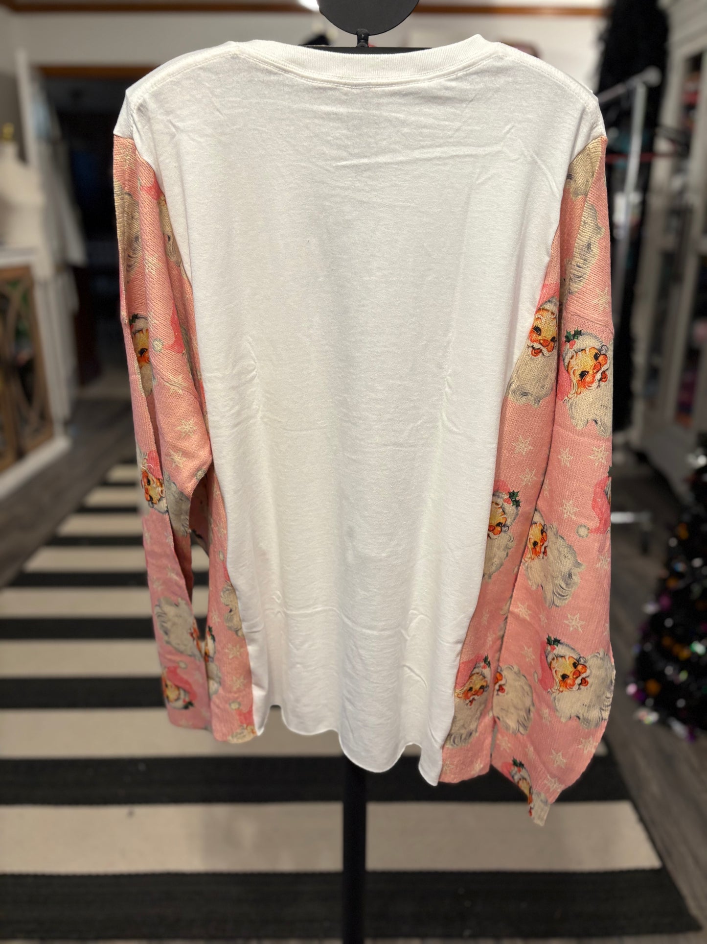 Vintage Santa Upcycled Drop Sleeve Sweater One Size Fits a Small to XXL