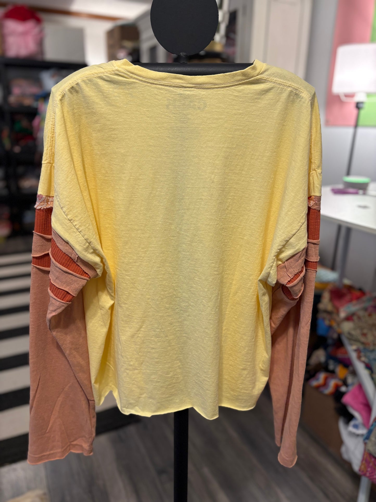 Johnny Cash Upcycled Drop-Sleeve Tee One Size Fits a Small to XL