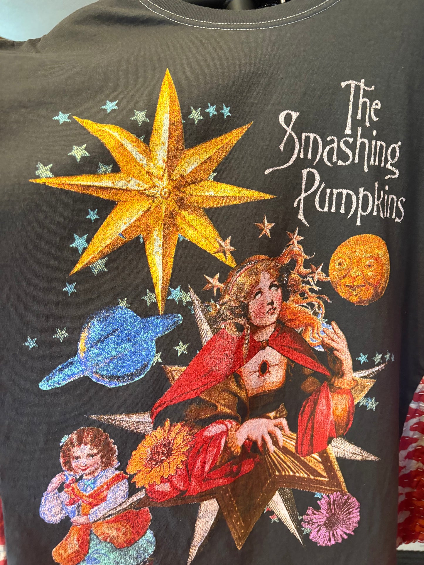 My FAVORITE Album Cover Upcycled Vintage Kantha Quilt Poncho Tee One Size Fits a Large to 3X