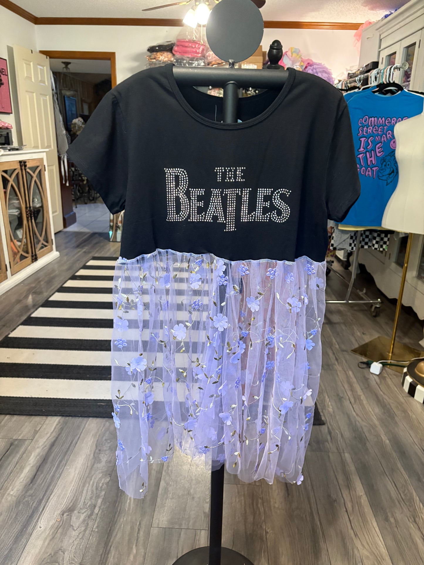 The Beatles Ruffled Peekaboo Top