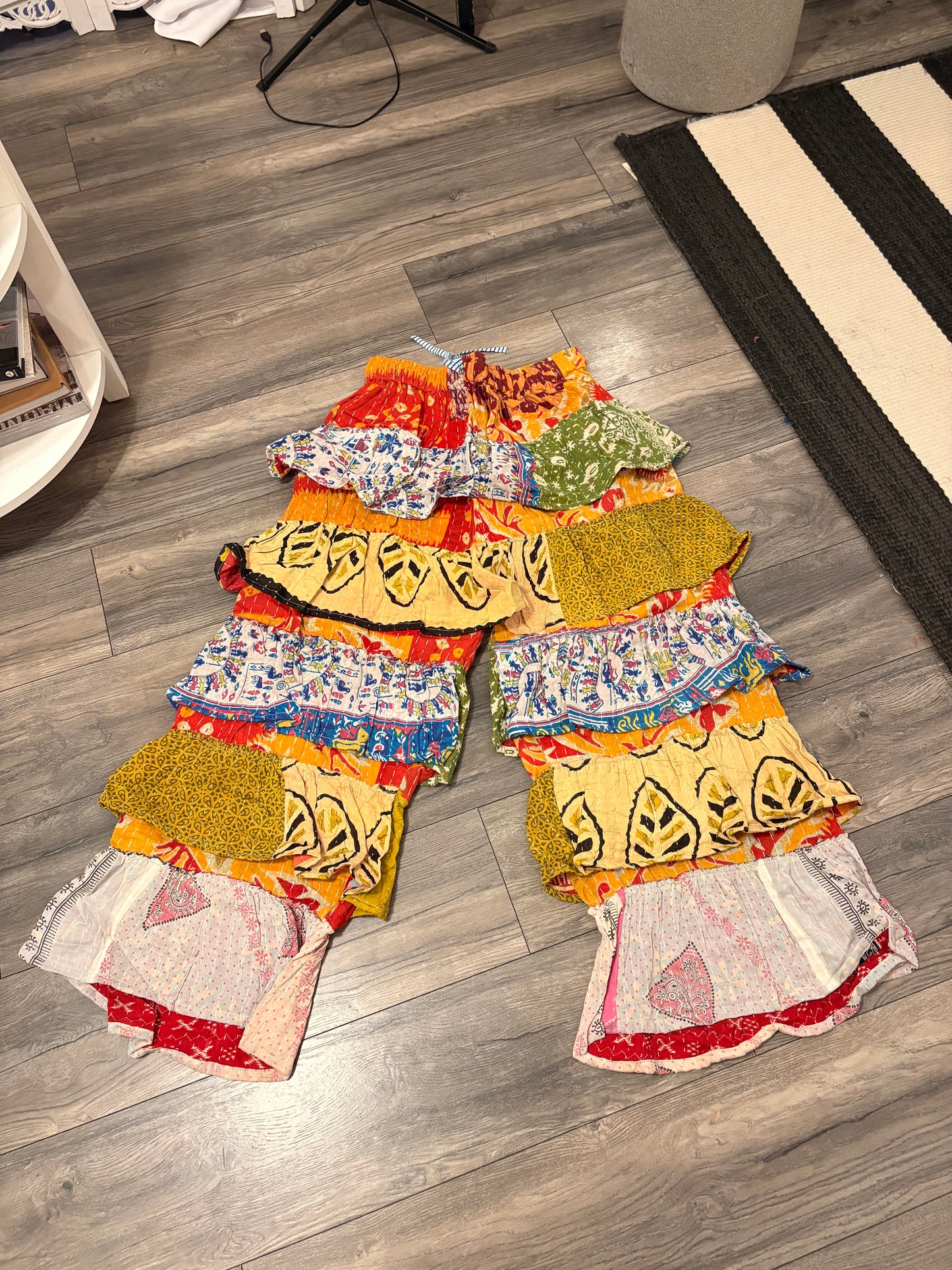 Tabi Tiered Simi Kantha Ruffle Pants One Size Fits 2-16