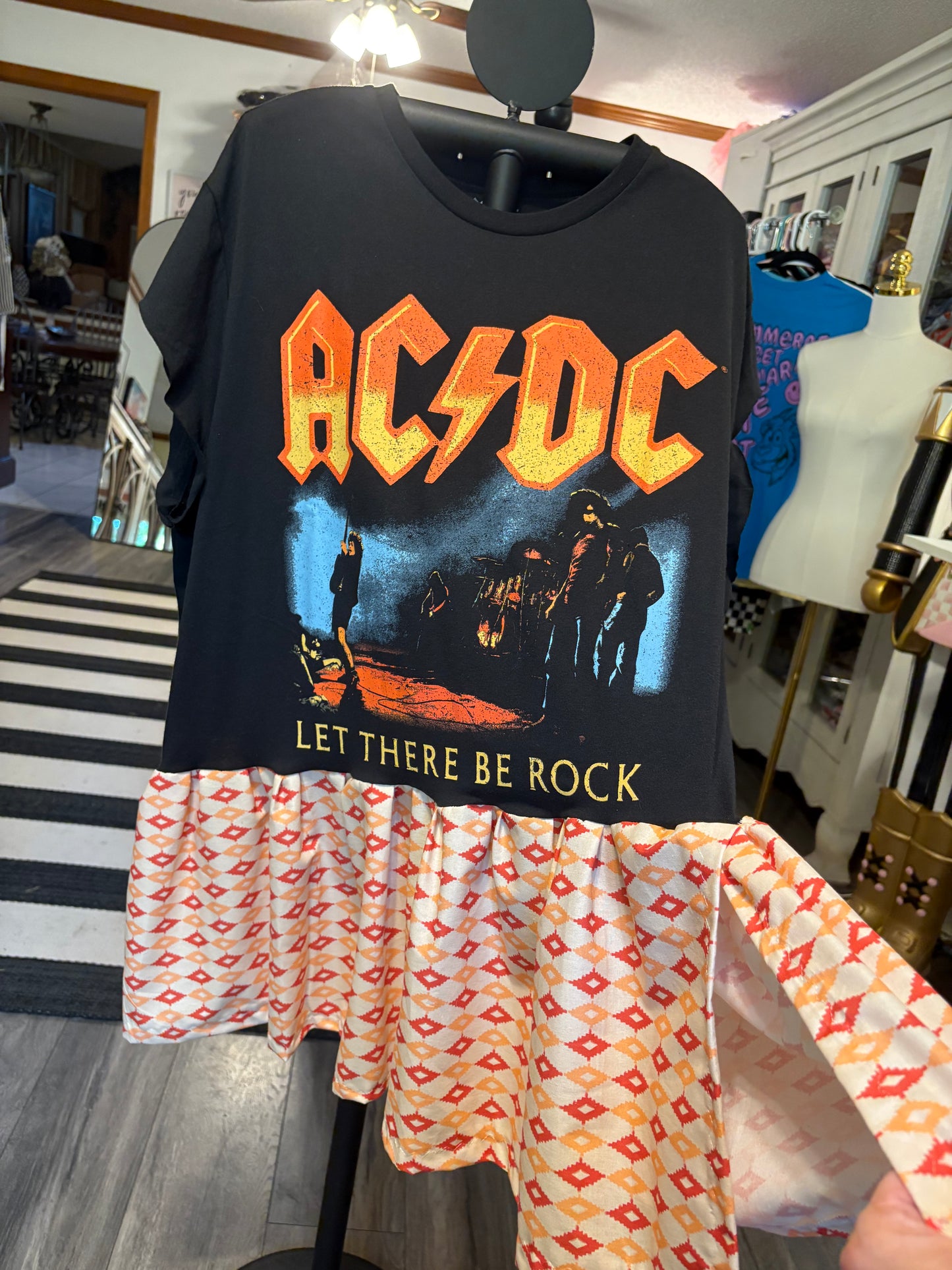 AC/DC Peekaboo Rockstar Dress One Size Fits Most