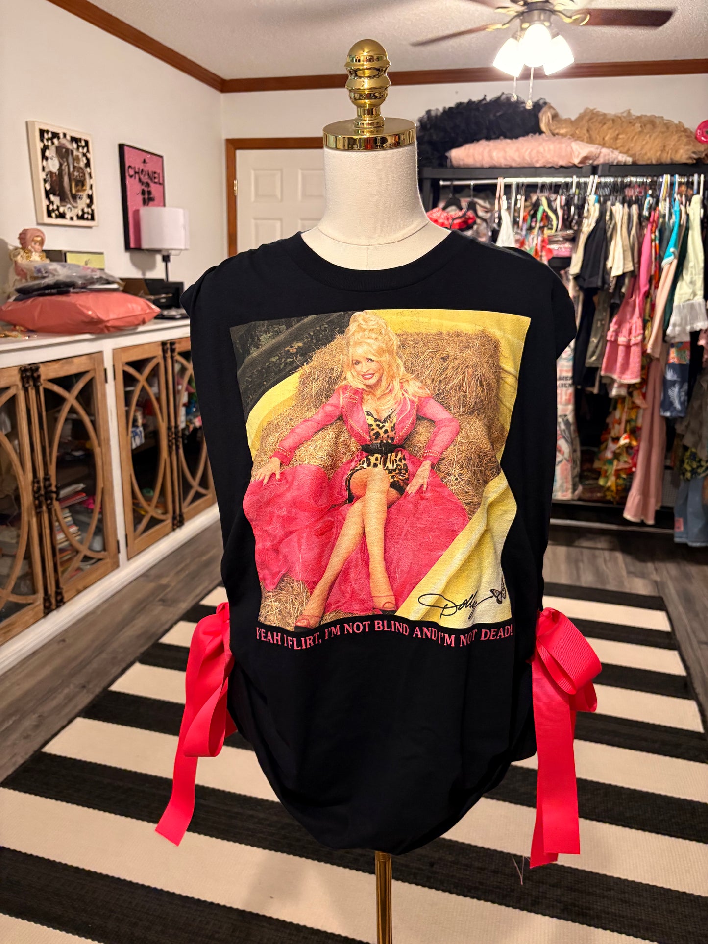 The Flirt Upcycled Ribbon Tank One Size Fits Small to 2X