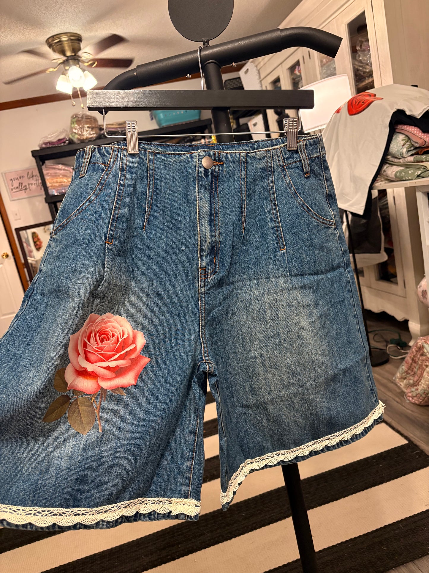 Rosie Refashioned Junk Jean Short Large 10/12