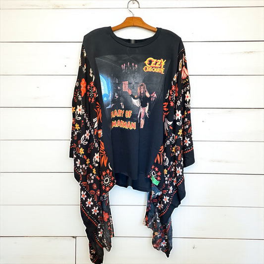 Ozzy Upcycled Tee Kimono One Size Fits a Small to XXL