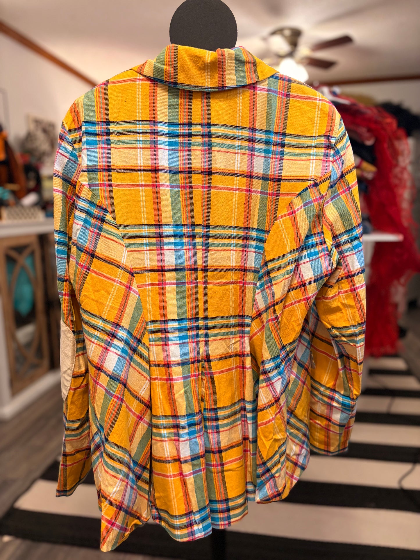 Dulce Plaid Peplum Jacket by Aratta