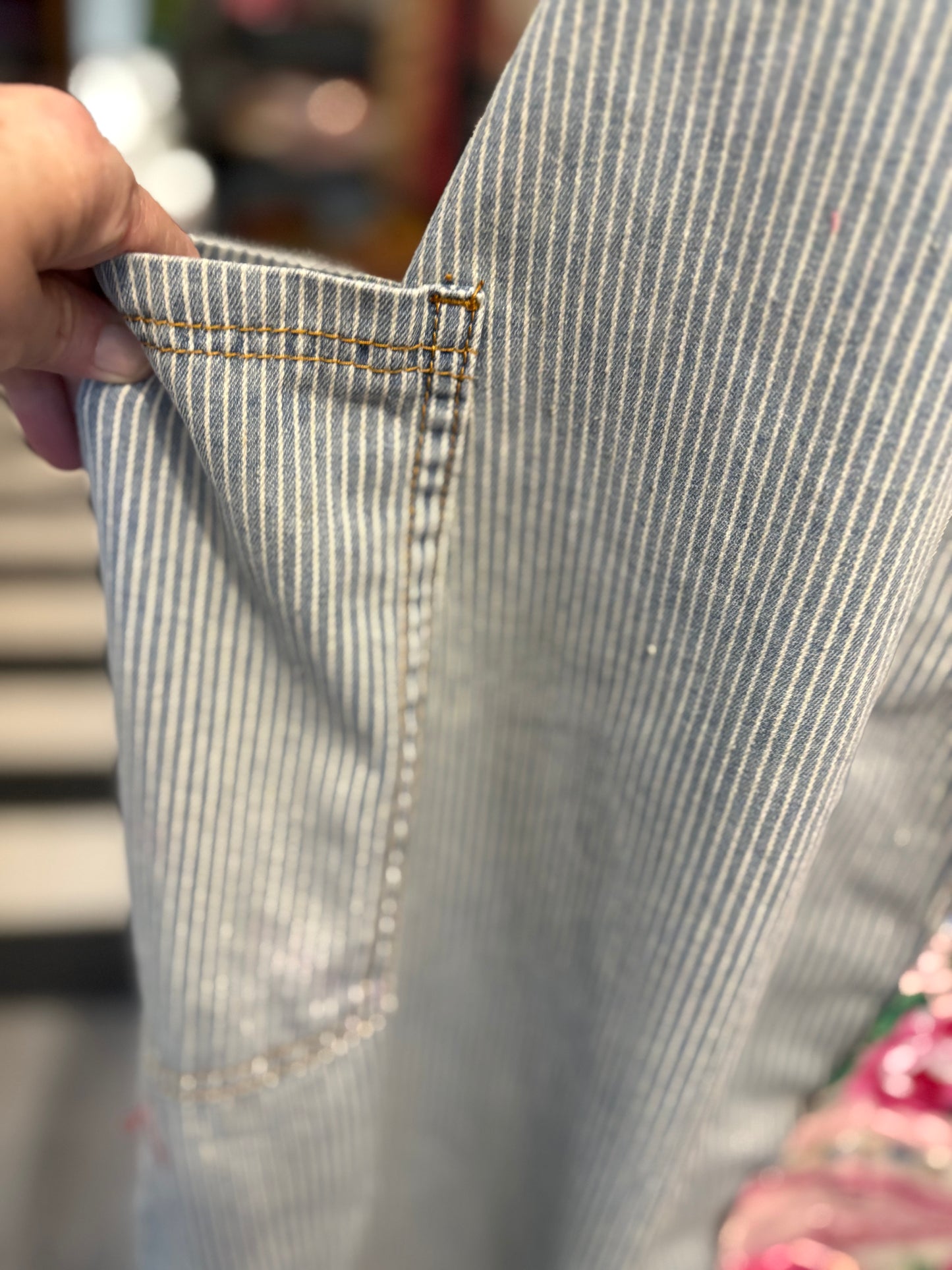 Rose Garden Upcycled Patchwork Overall Dress One Size Fits a Small to XXL