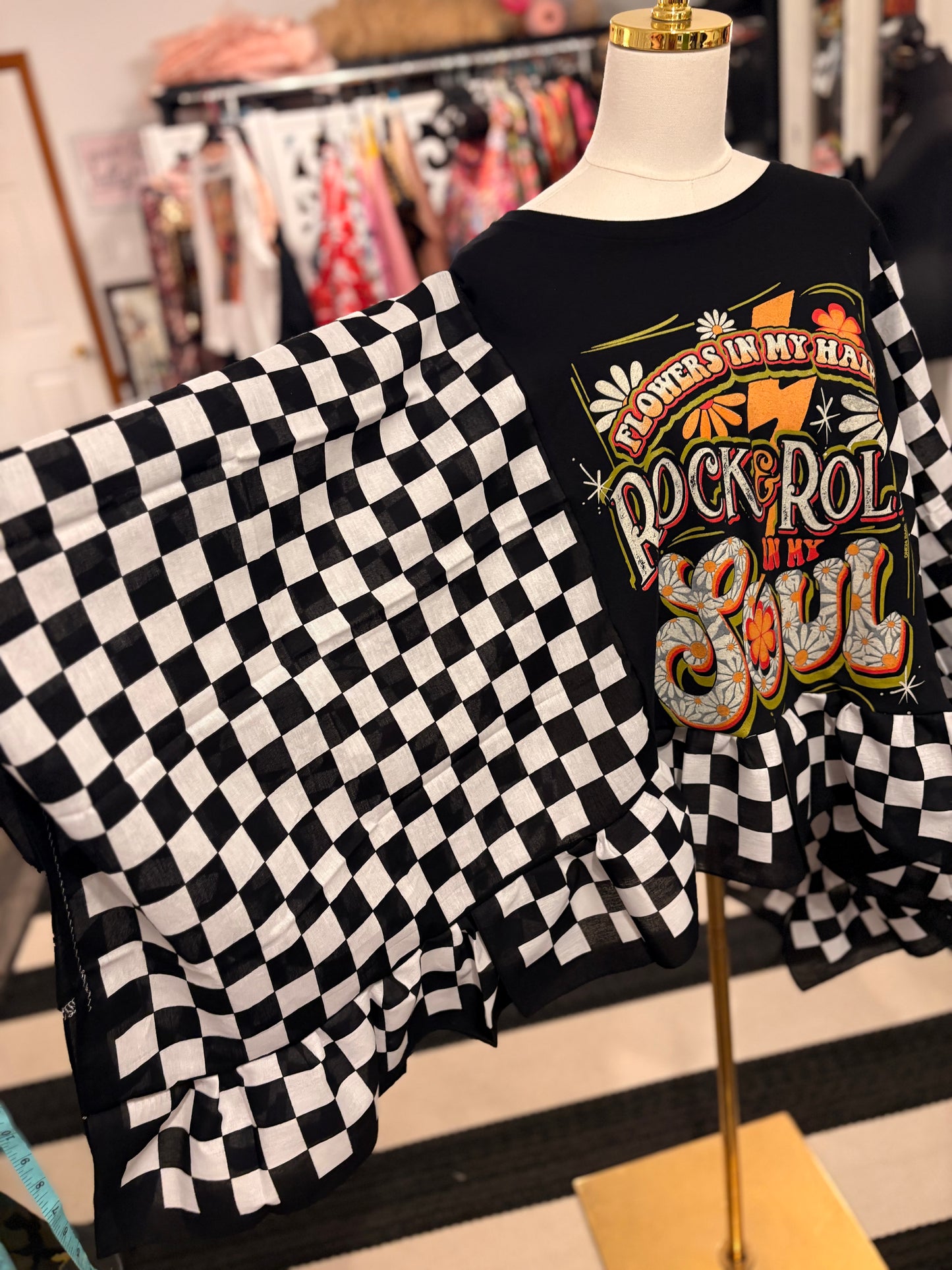 Rock Soul Bandana Ruffled Poncho One Size Fits a Small to 3X