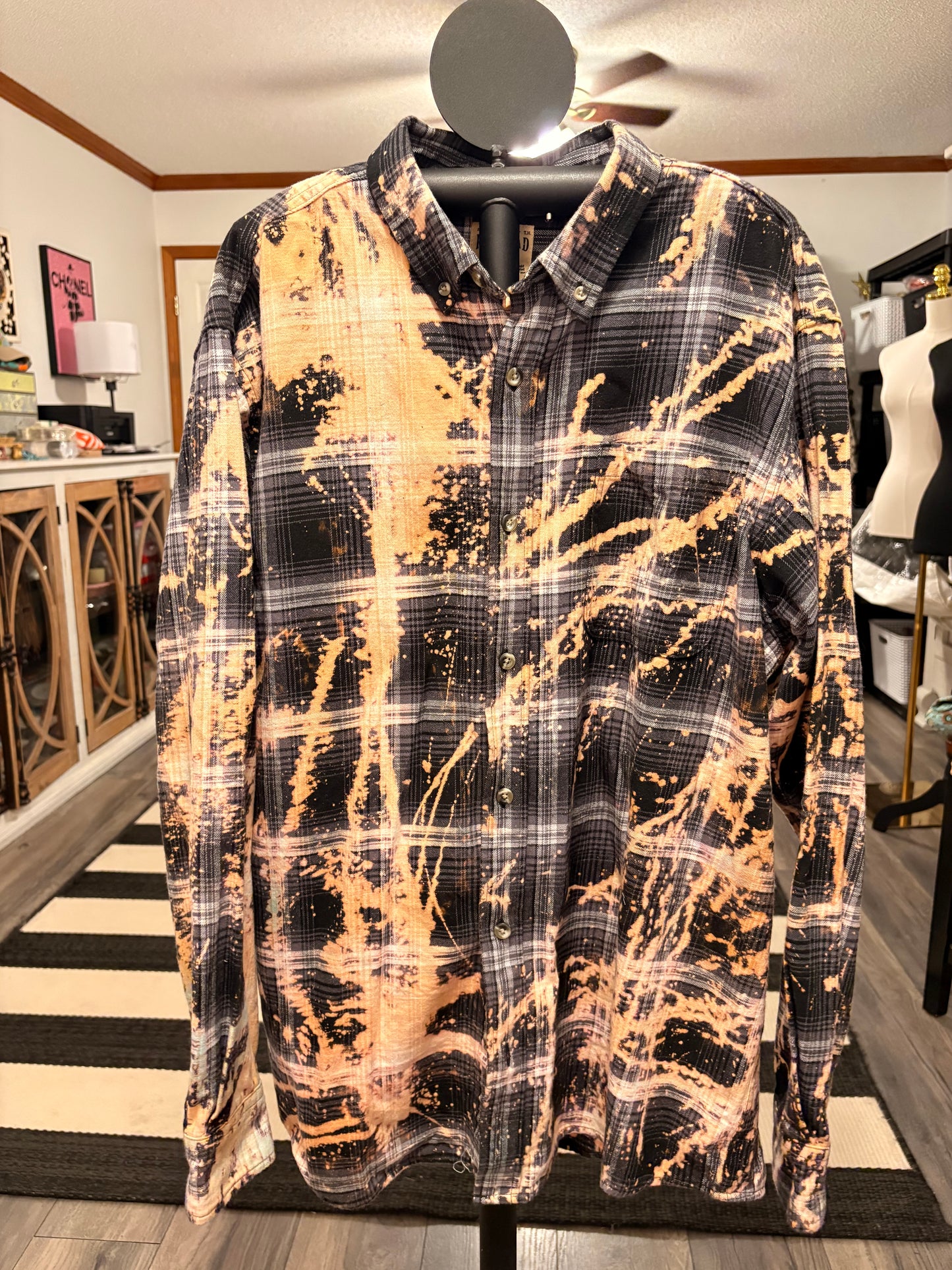 Hank and Cash Flashy Flannel with Sequin Panel Small to XL 4-14