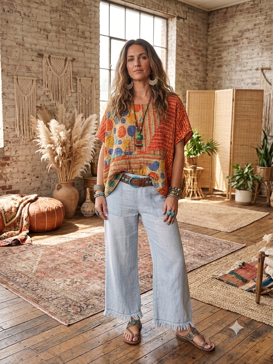 Bubbles Kantha Top One Size Fits a Small to XXL
