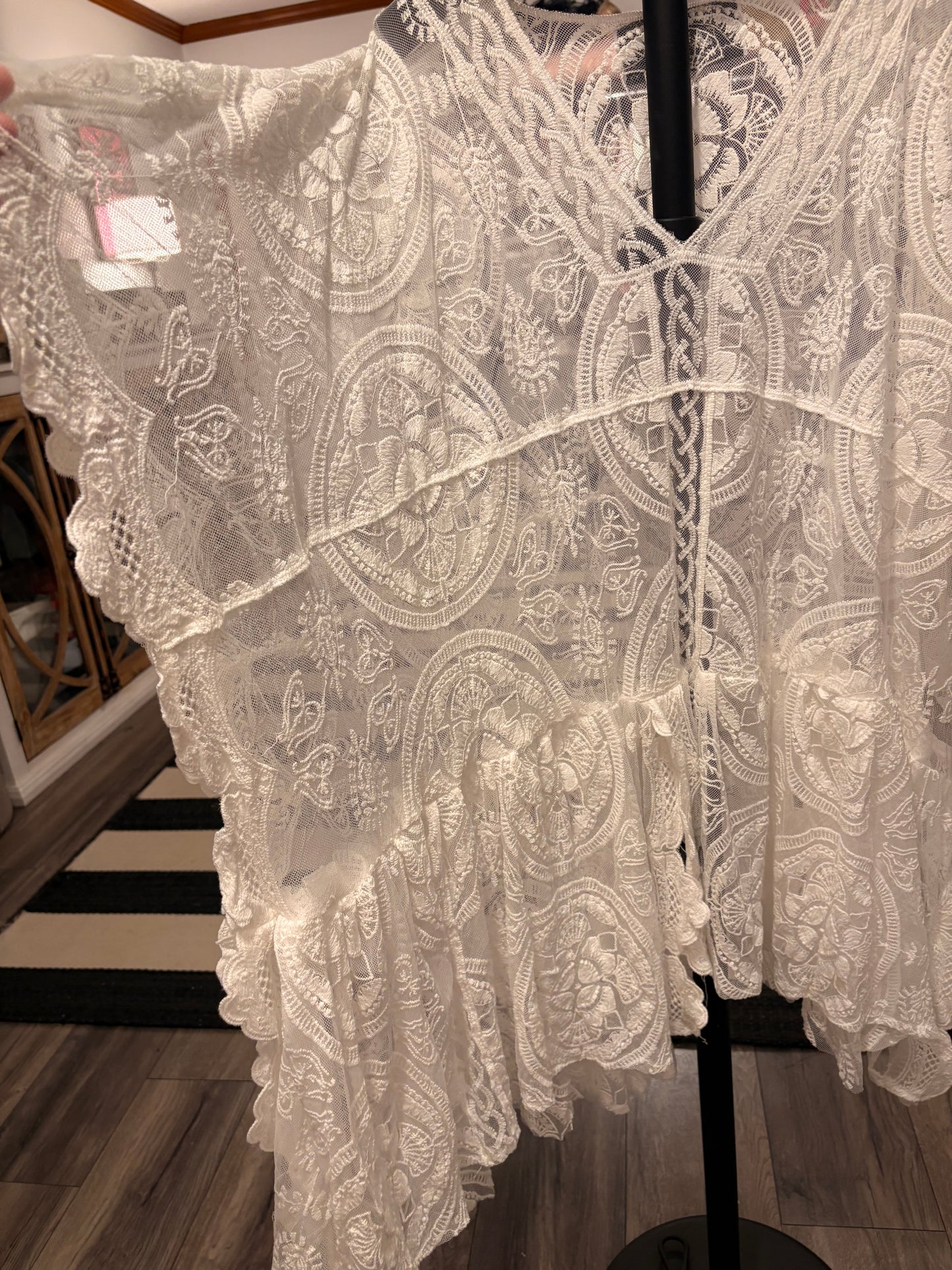 Lily White Upcycled Lace Top/Dress