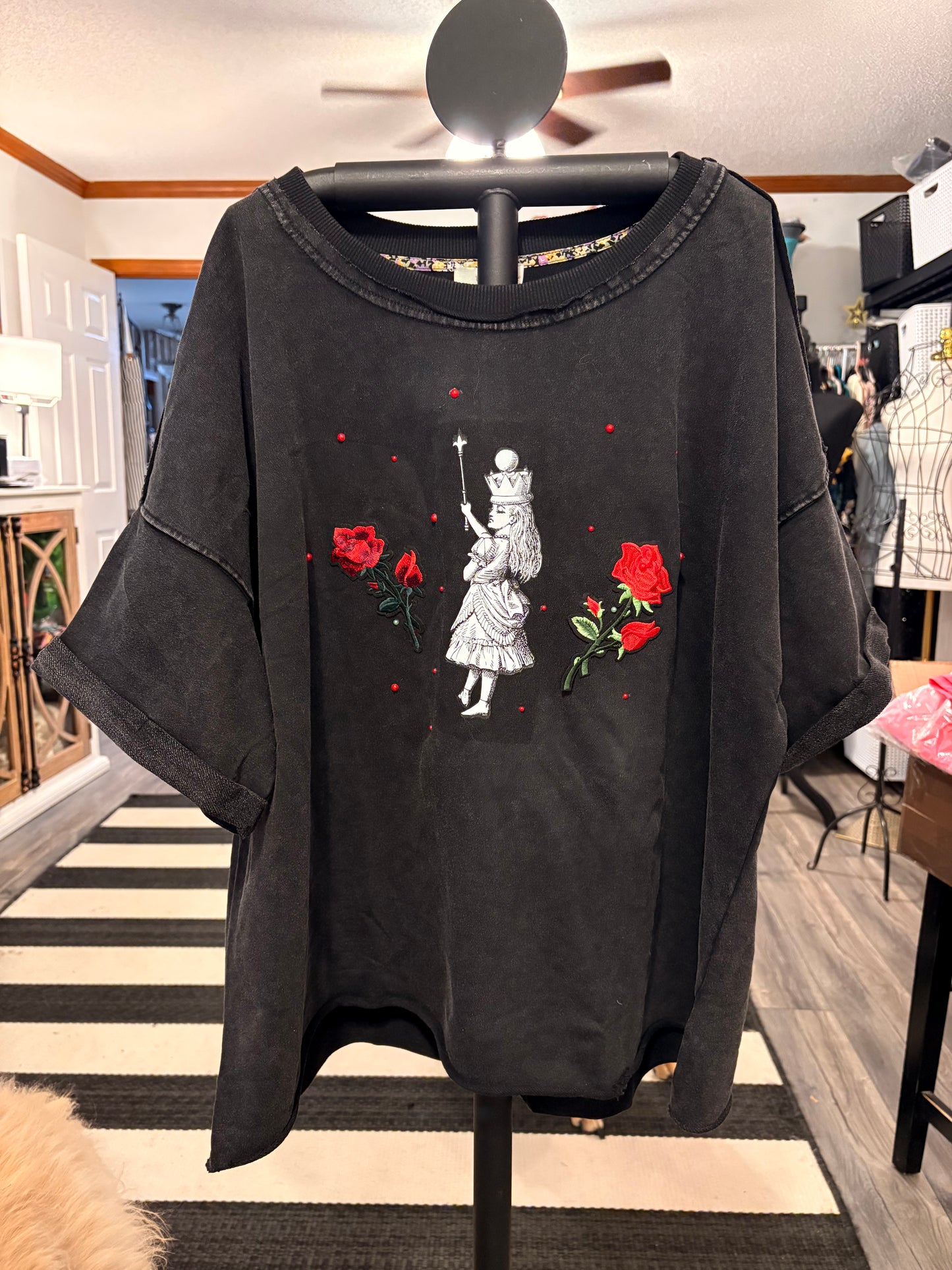 Drink Me “Junk” Tee OVERSIZED Acid Washed One Size Fits a Large to 3X