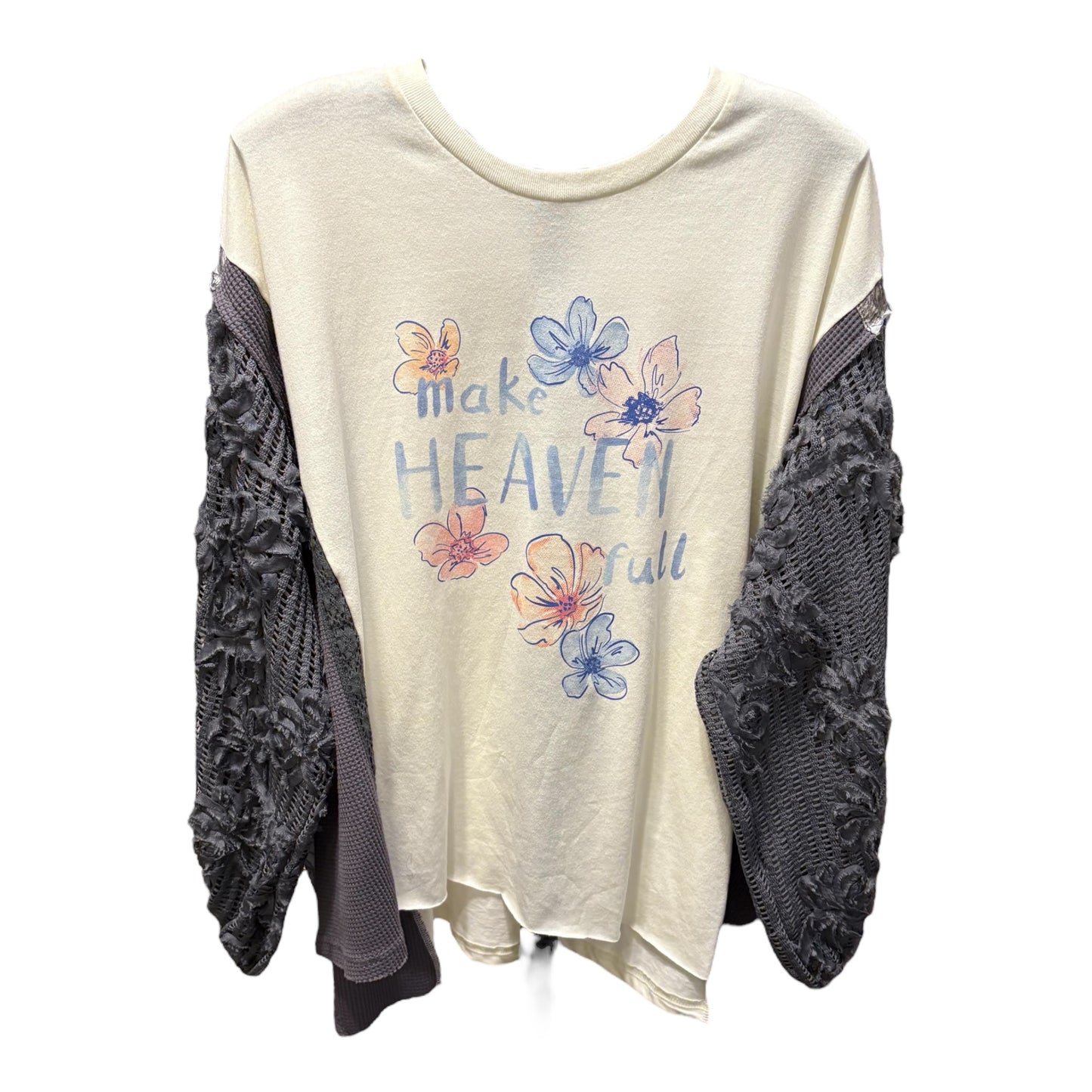 Make Heaven Full Upcycled Drop-Sleeve Tee One Size Fits a Small to XXL