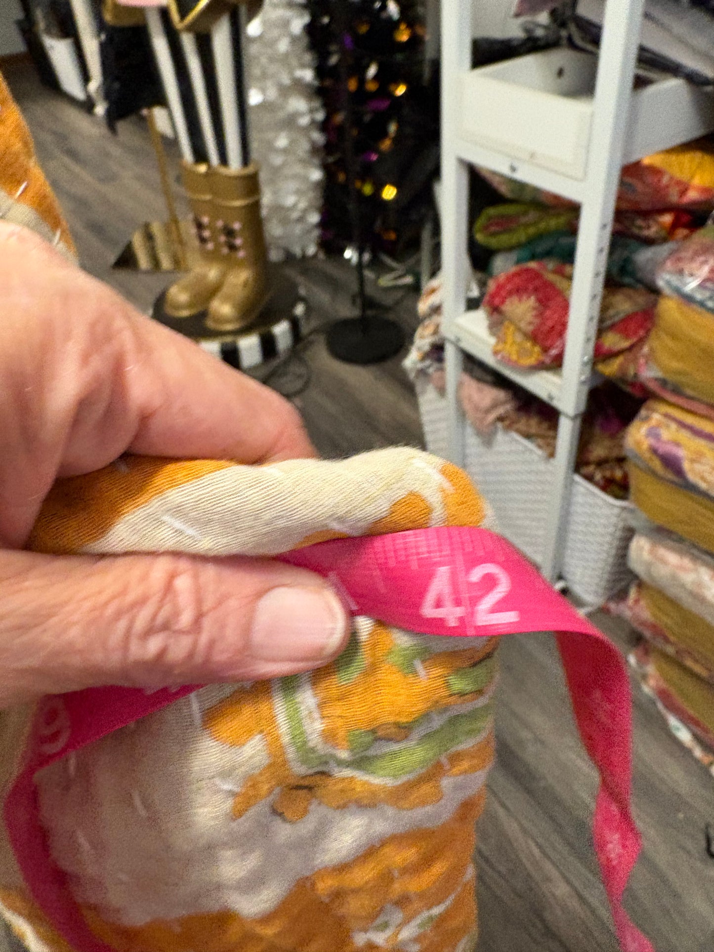 Grinchmas Upcycled Vintage Kantha Quilt Ruffle Sleeve Poncho Tee One Size Fits a Large to 3X