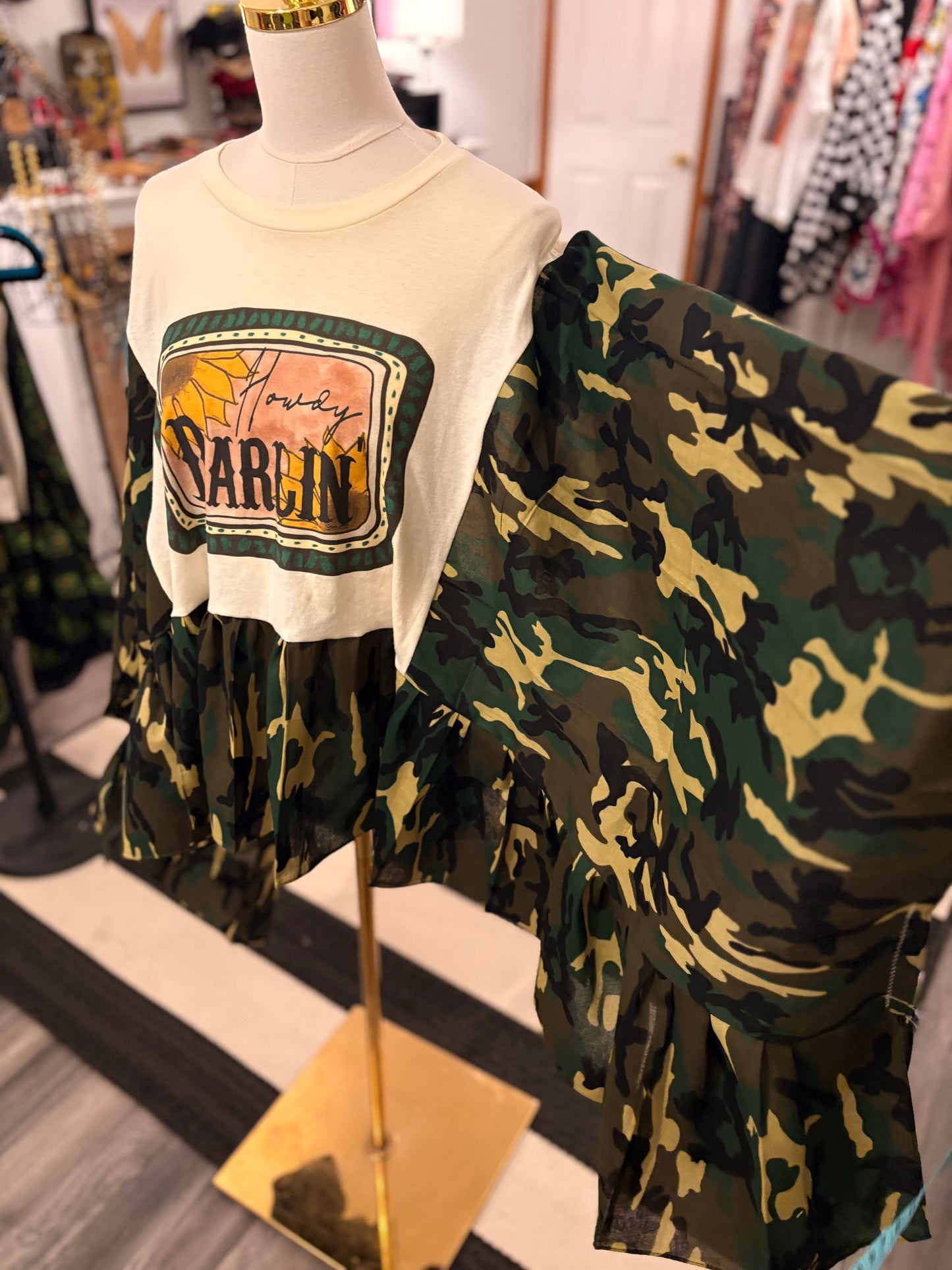 Howdy Darling Bandana Ruffled Poncho One Size Fits a Small to 3X
