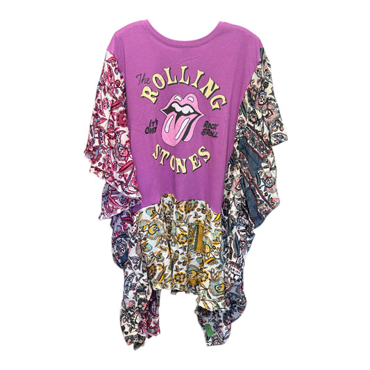 Rolling Stones Upcycled Silk Butterfly Cocoon Dress One Size fits a Small to 3X