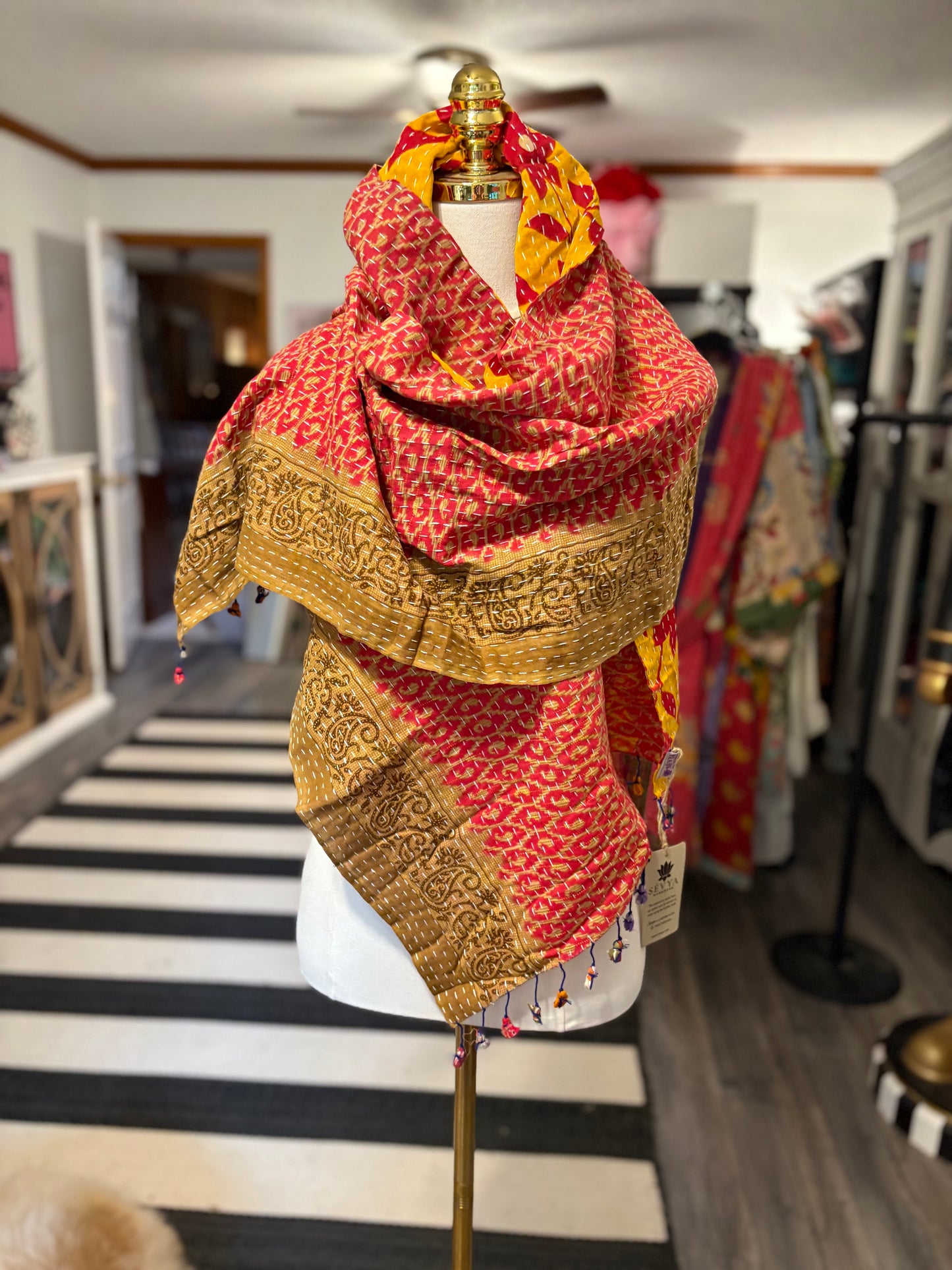 Lori Cotton Kantha Scarf