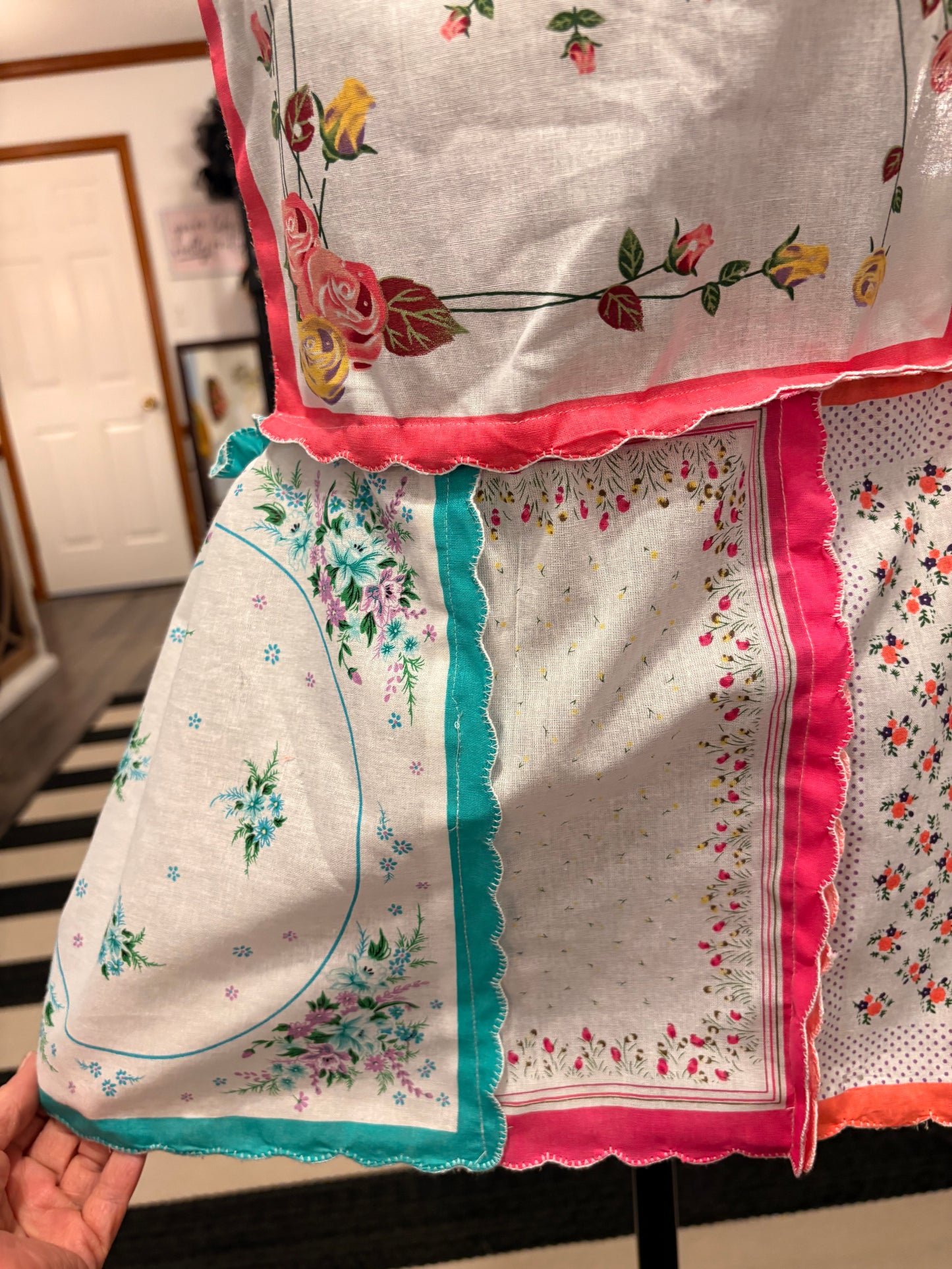 Gilly Upcycled Hankie Top One Size Fits a 4-8